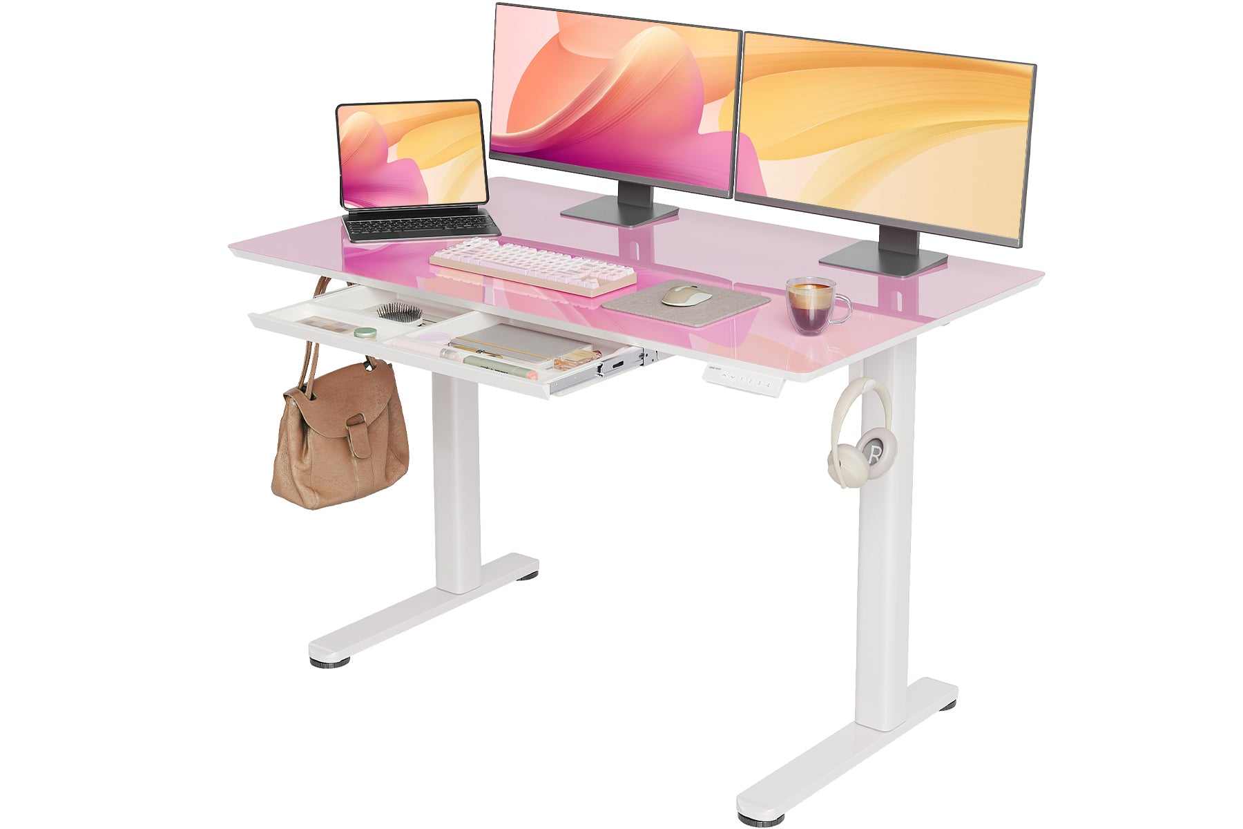 Innovar Electric Ultra-Thin Standing Desk with Drawer