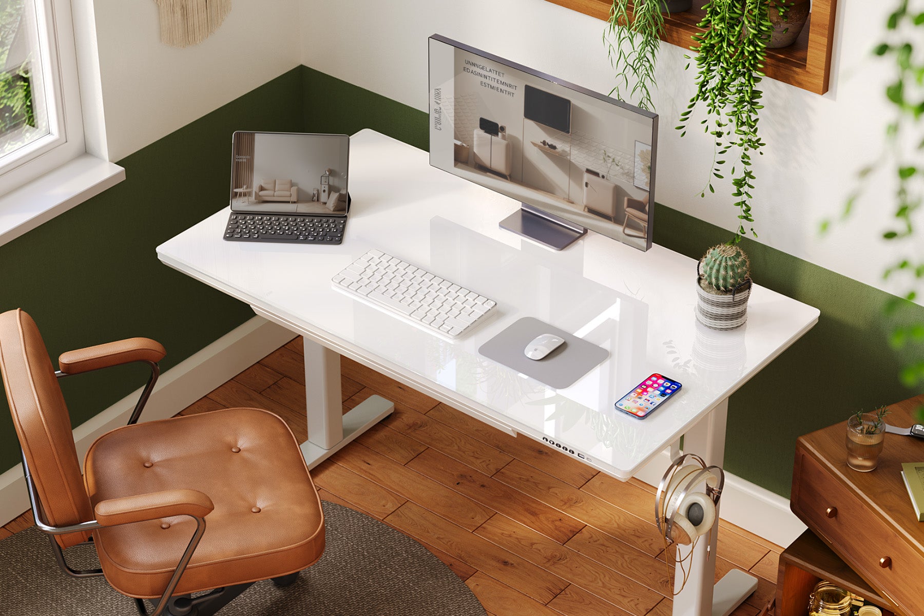 Innovar Electric Ultra-Thin Standing Desk with Wireless Charging