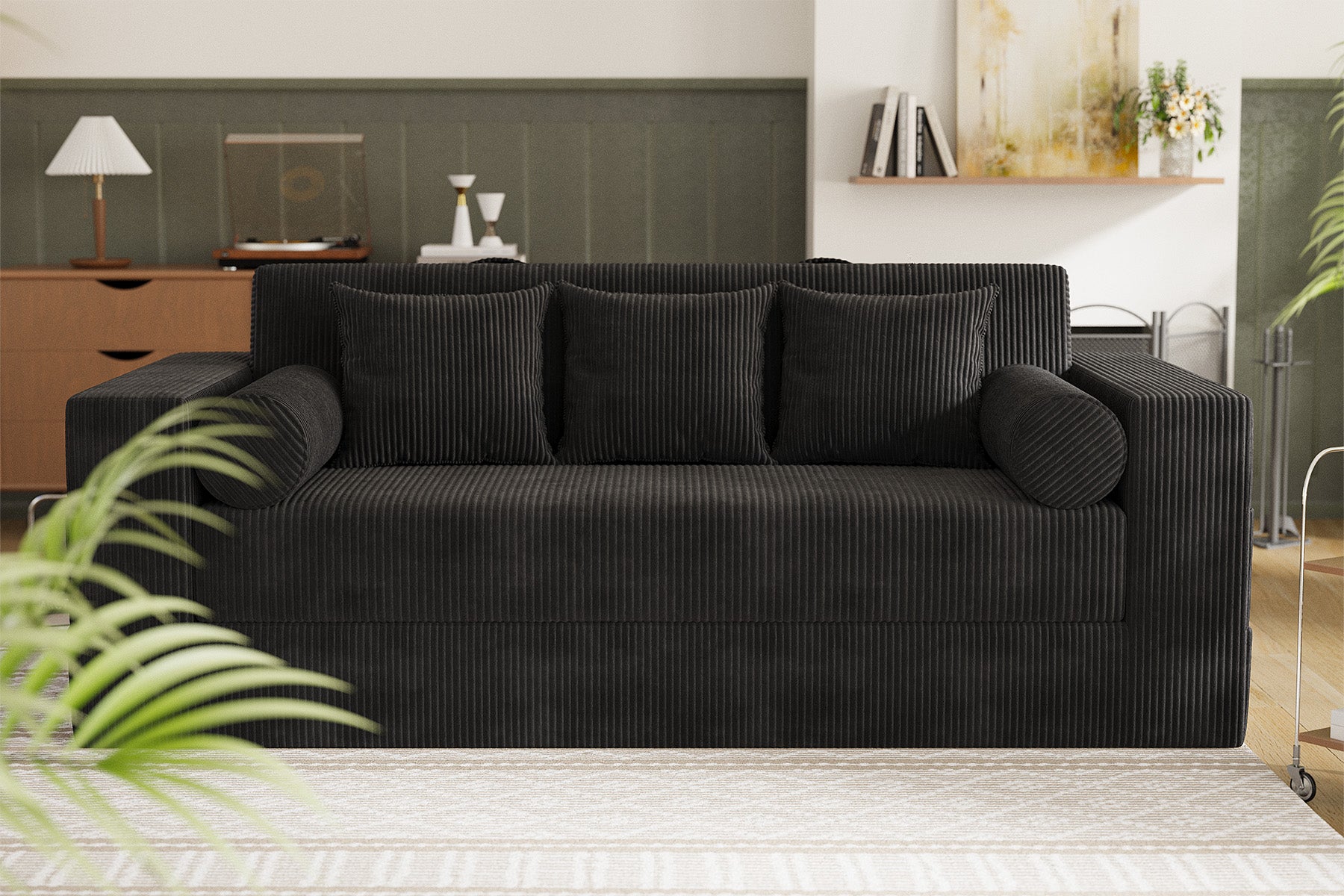 Innovar Boneless SleepCore HighBack Corduroy Sleeper Sofa Bed