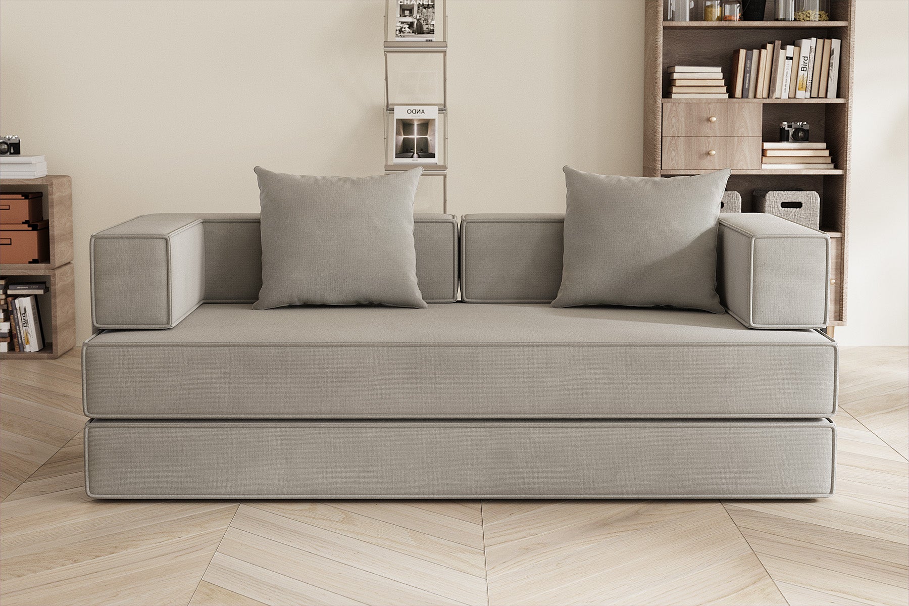 Innovar SleepCore Chenille FlexBack Sleeper Sofa Bed