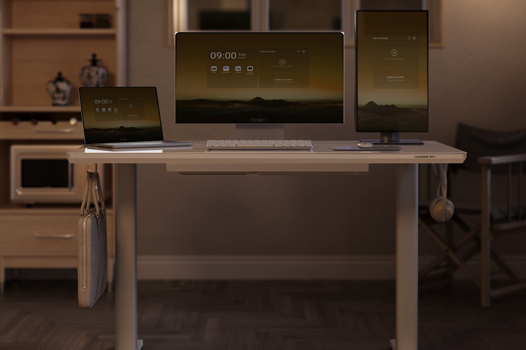Innovar Electric Ultra-Thin Standing Desk with Wireless Charging