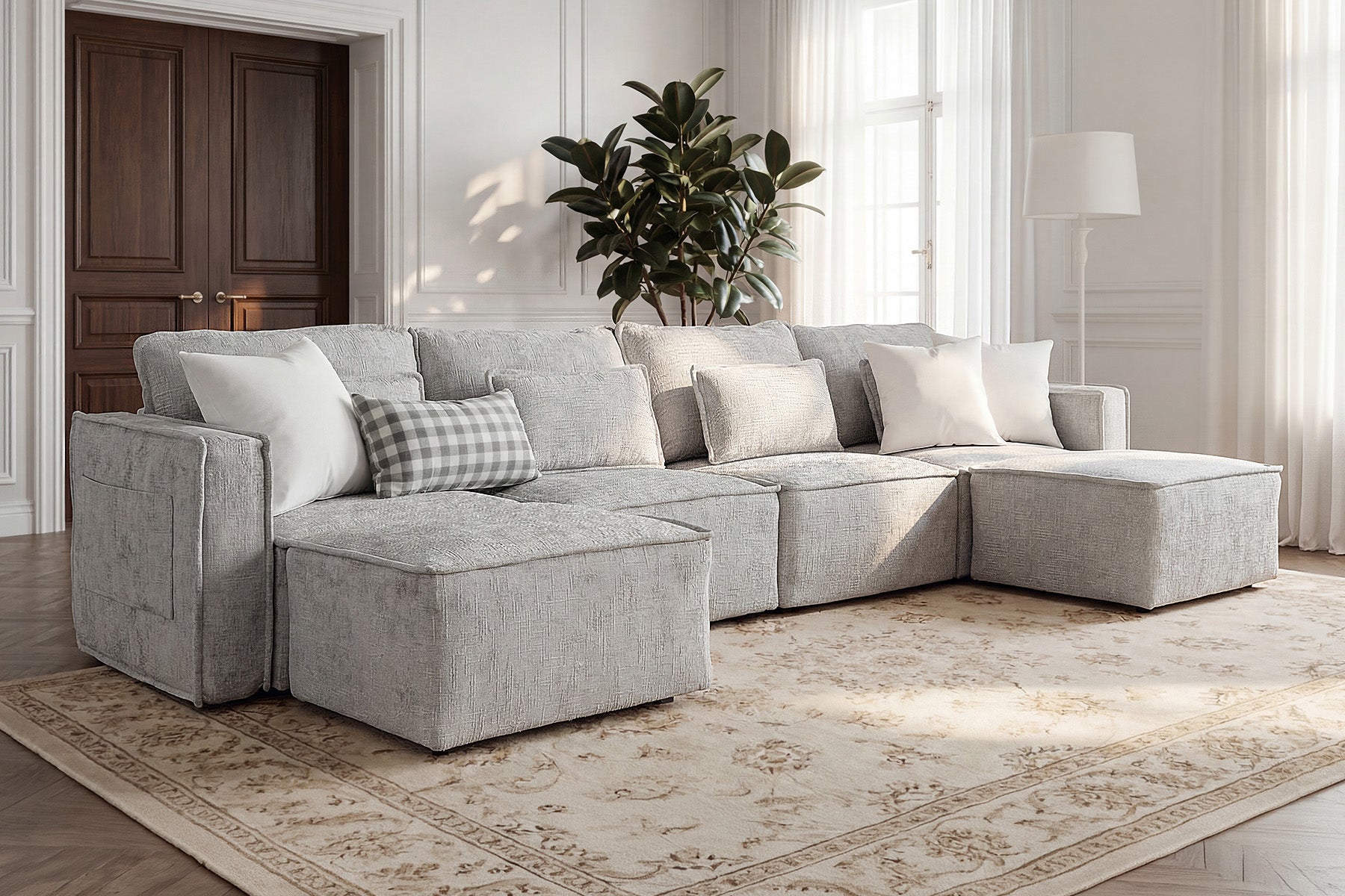 Zephyra Piped Modular Sofa