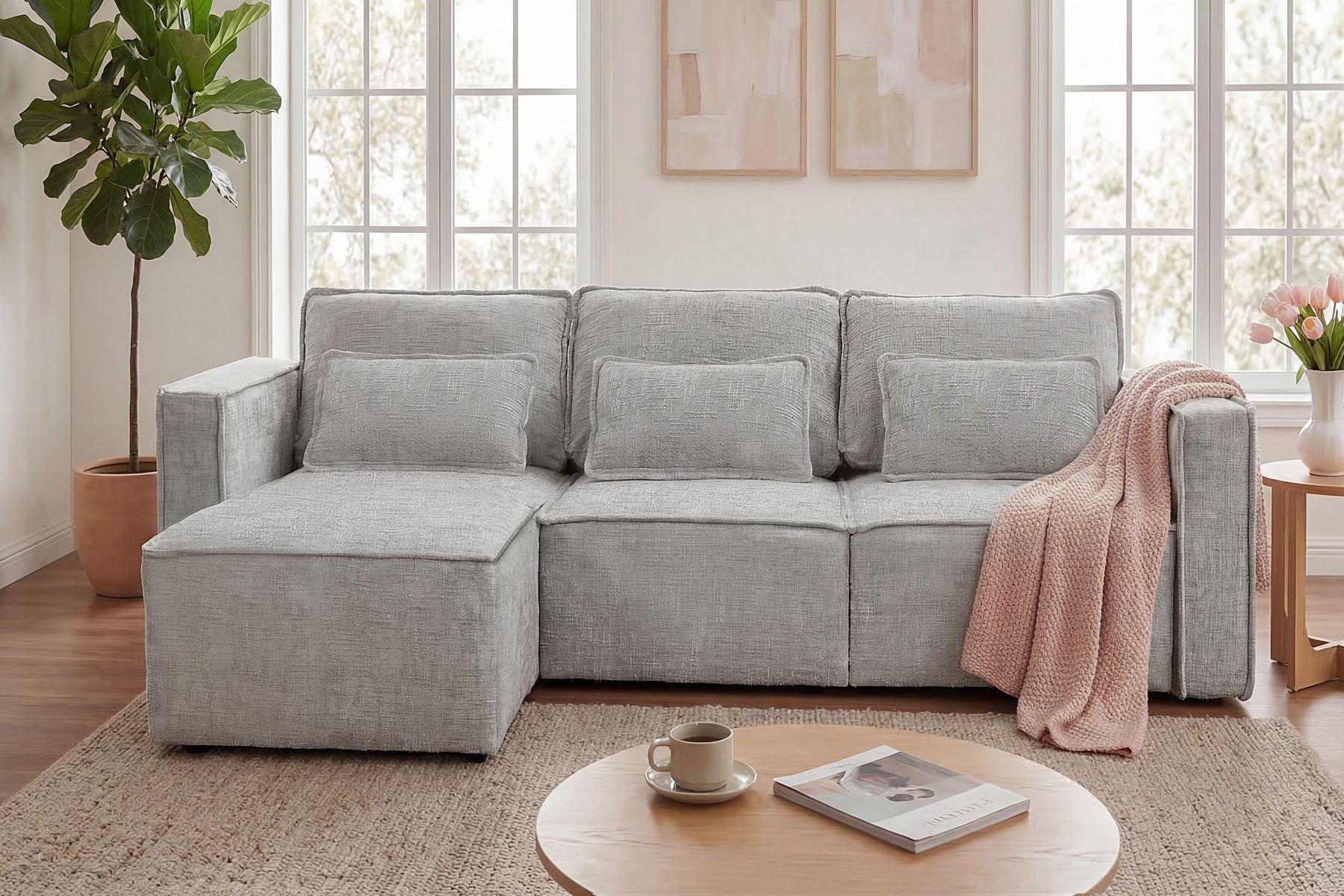 Zephyra Piped Modular Sofa