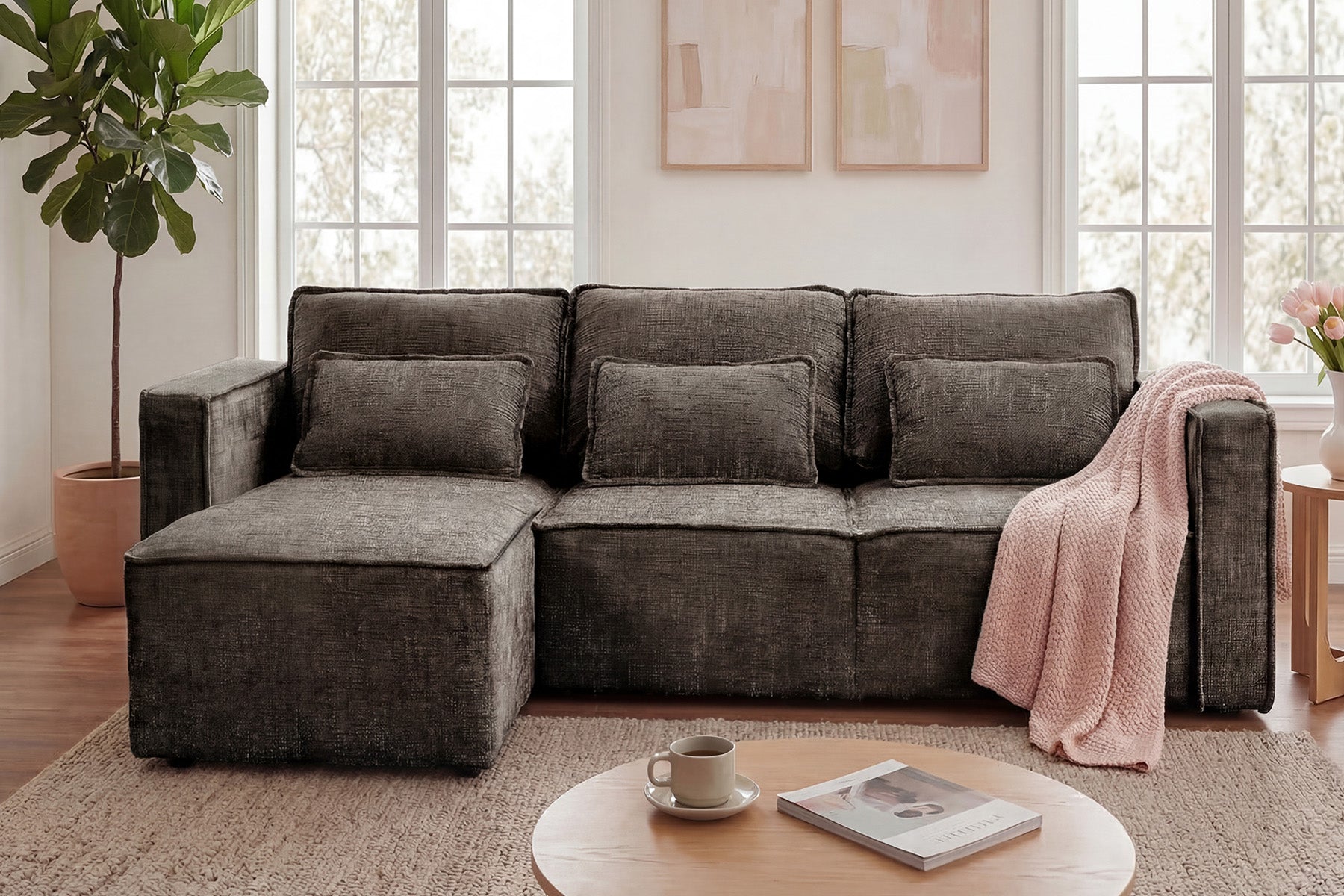 Zephyra Piped Modular Sofa
