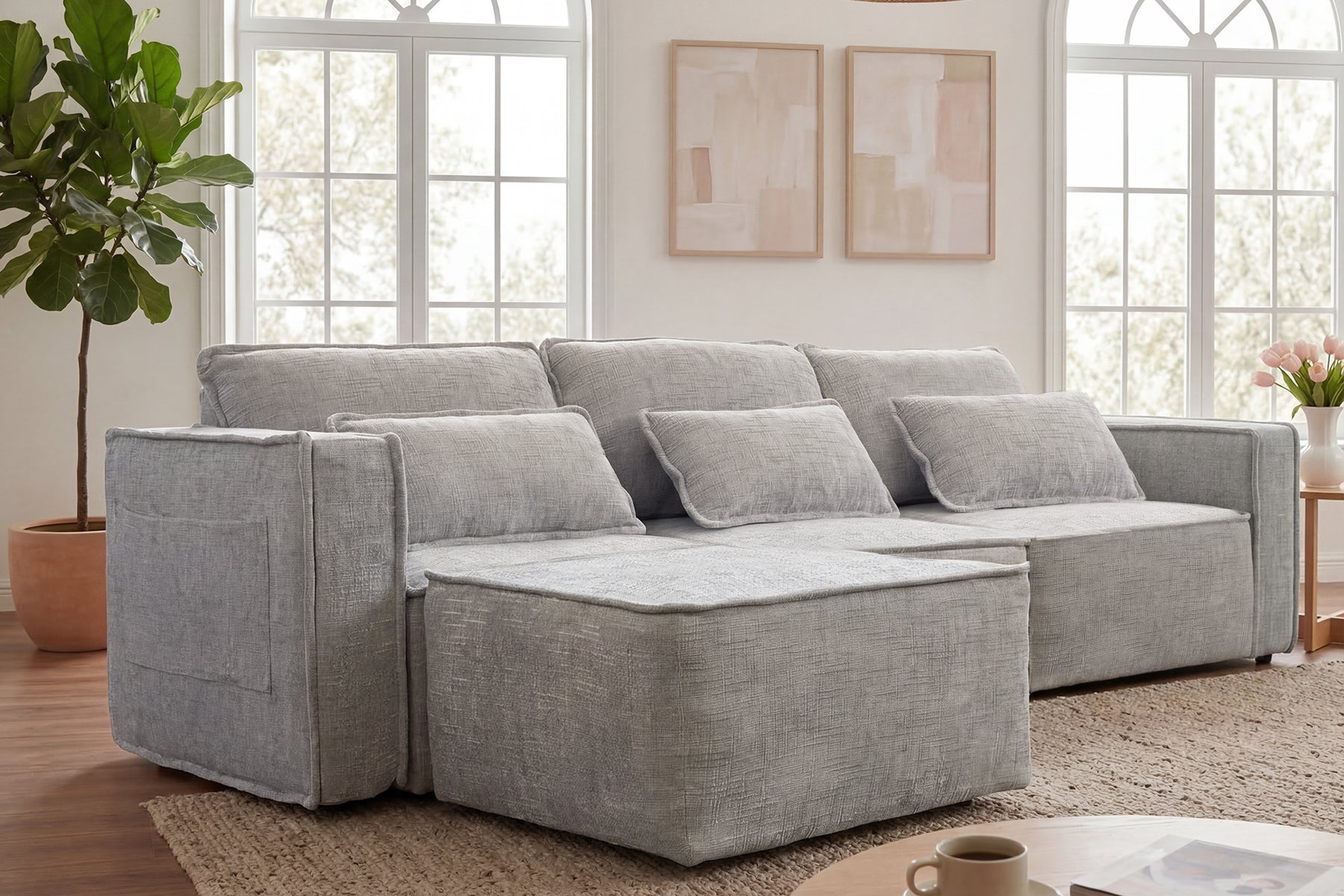 Zephyra Piped Modular Sofa