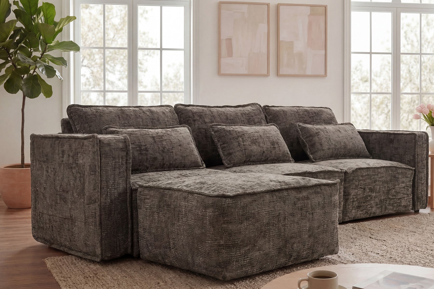 Zephyra Piped Modular Sofa