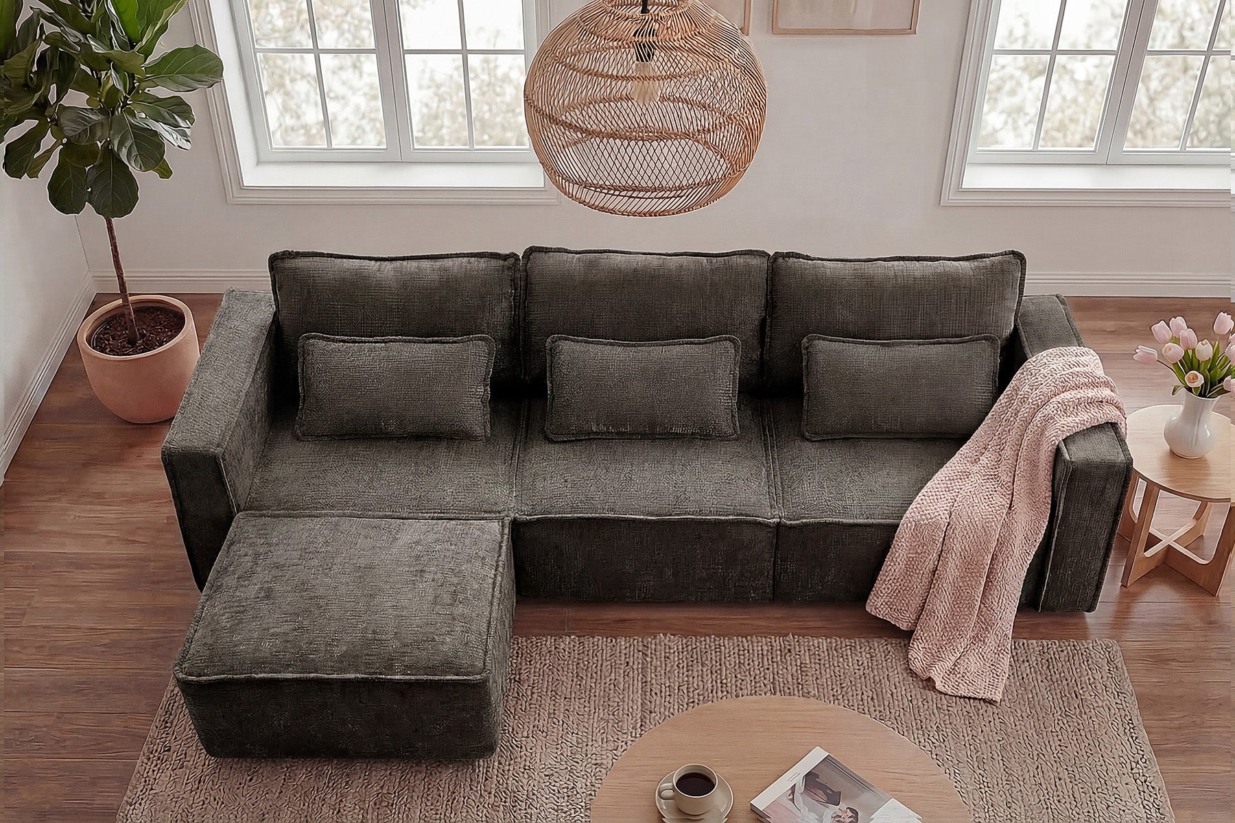 Zephyra Piped Modular Sofa