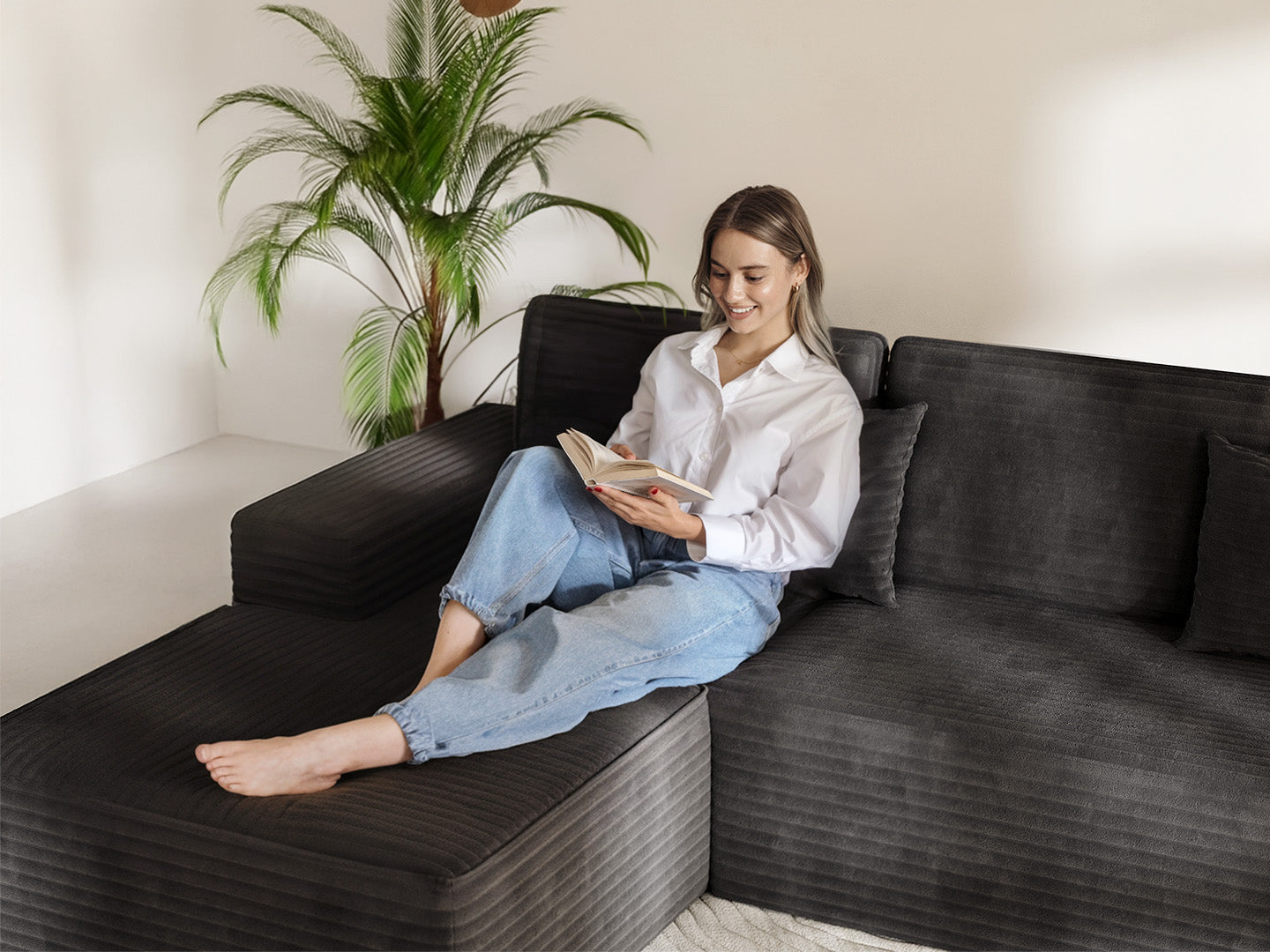 Innovar 3 Seats SleepCore Sleeper Sofa Bed With Chaise Lounge