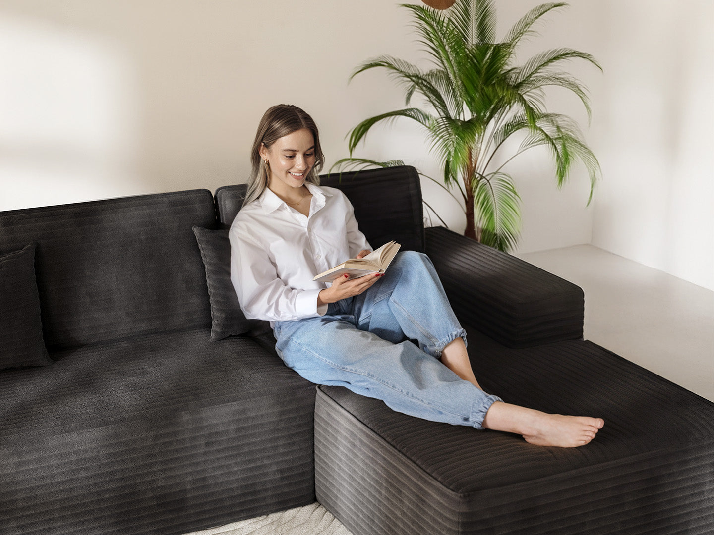 Innovar 3 Seats SleepCore Sleeper Sofa Bed With Chaise Lounge