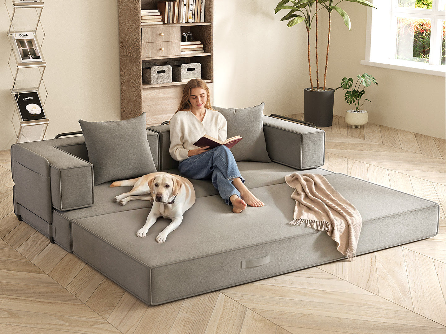 Innovar SleepCore Chenille FlexBack Sleeper Sofa Bed