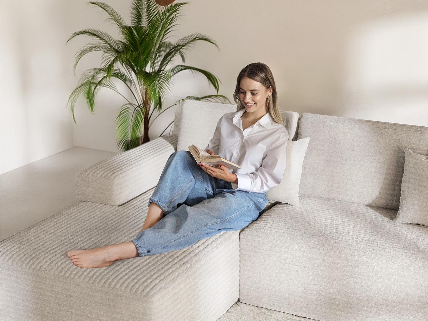 Innovar 3 Seats SleepCore Sleeper Sofa Bed With Chaise Lounge