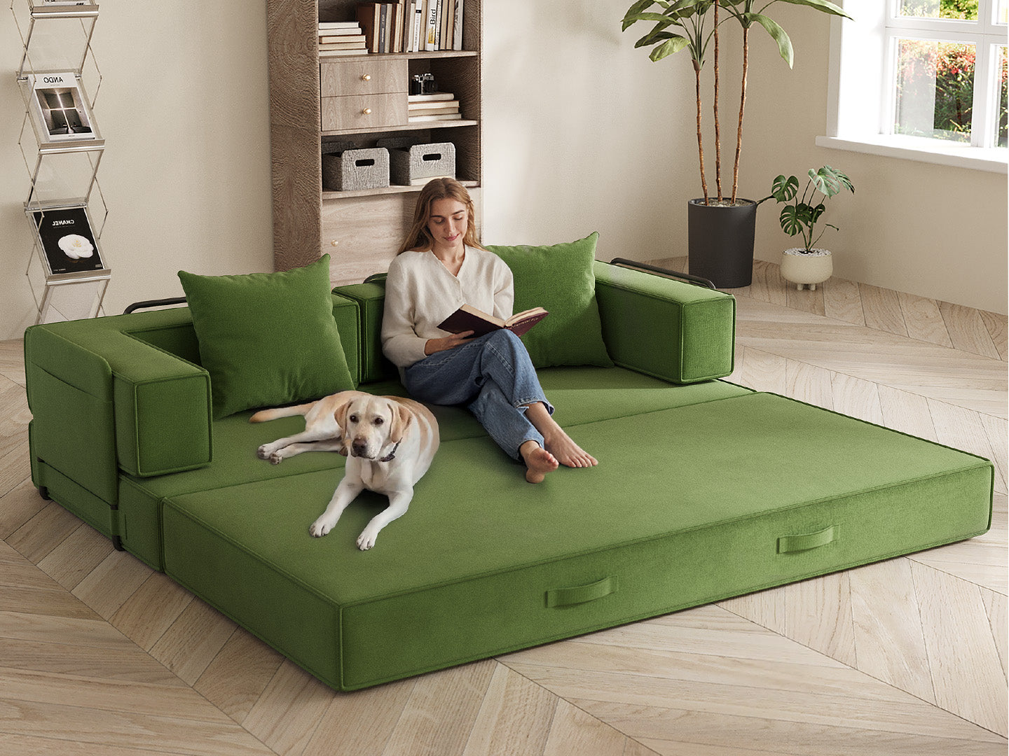 Innovar SleepCore Chenille FlexBack Sleeper Sofa Bed