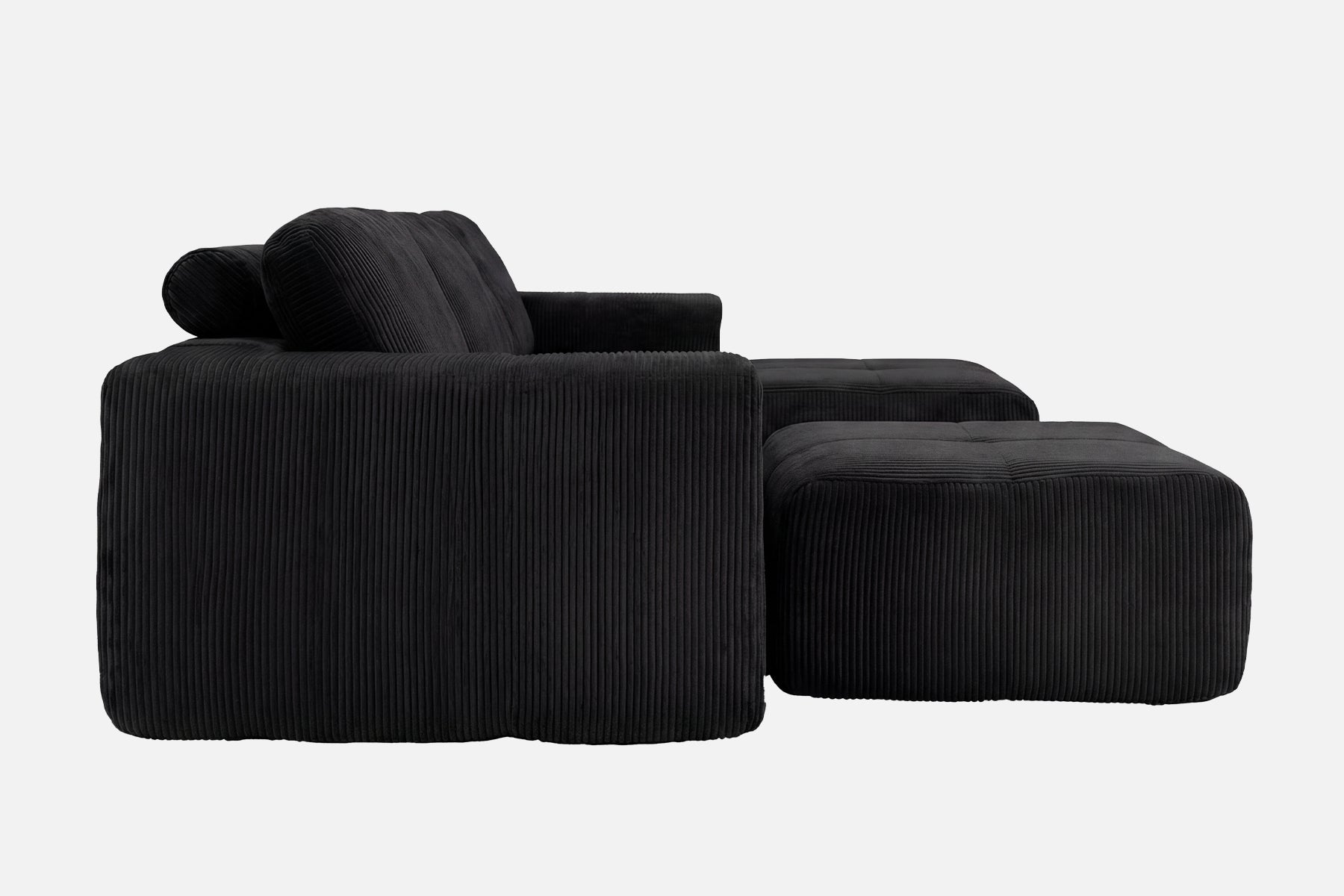 Elara Grid-Tufted Sectional Sofa