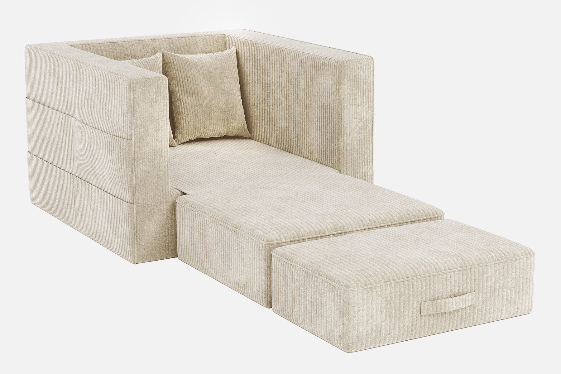 Innovar 1 Seat Boneless SleepCore HighBack Corduroy Sleeper Sofa Bed