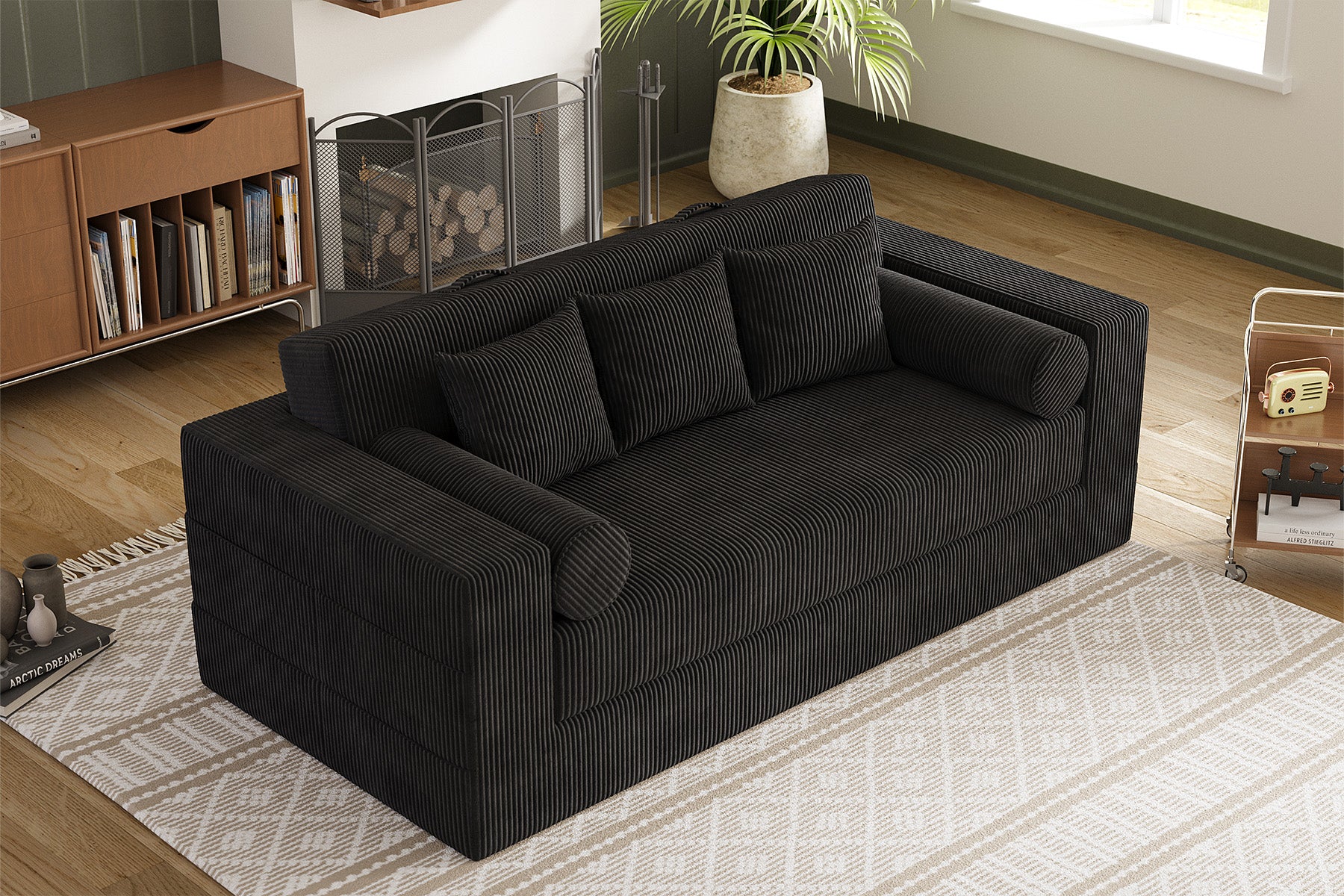 Innovar Boneless SleepCore HighBack Corduroy Sleeper Sofa Bed