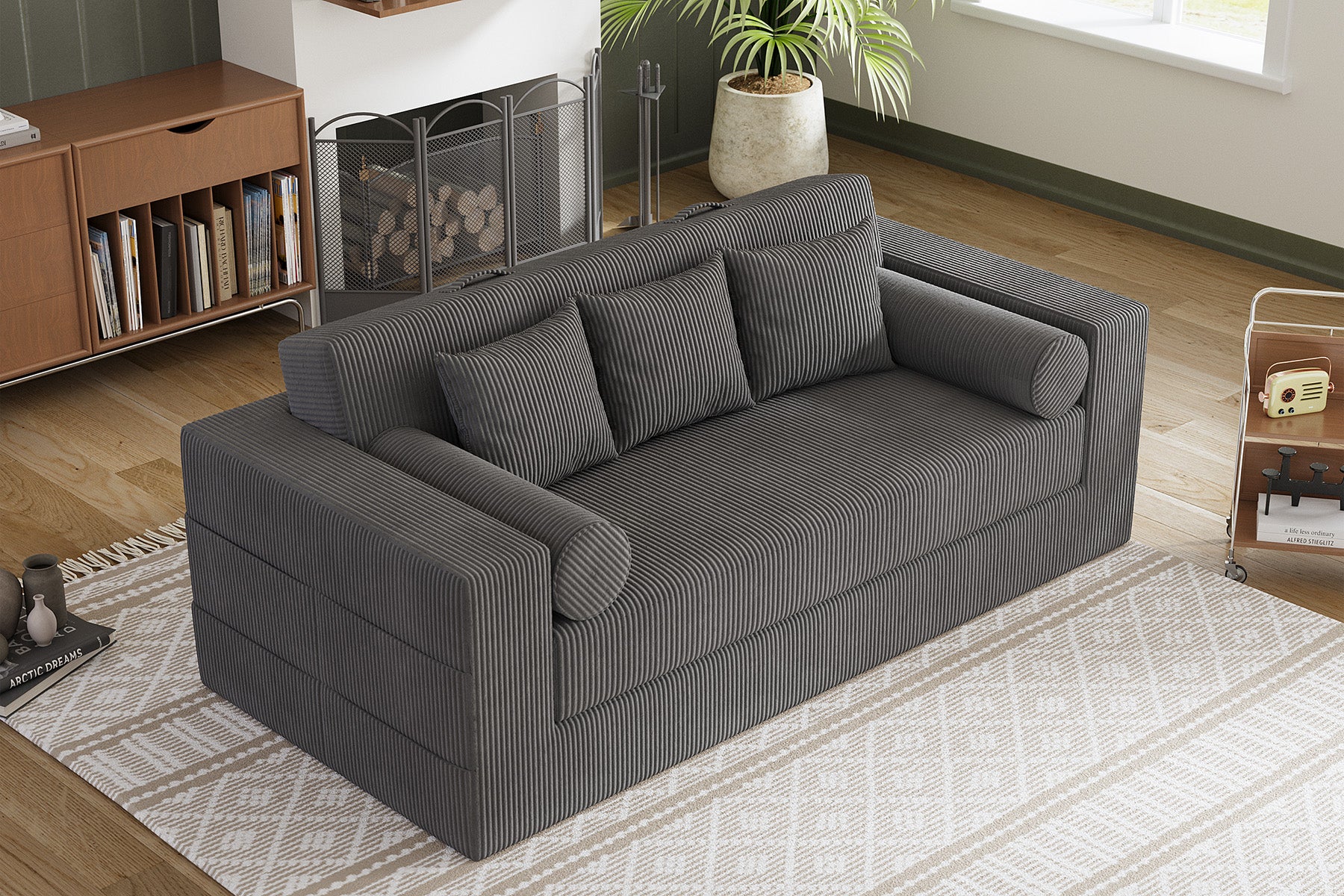 Innovar Boneless SleepCore HighBack Corduroy Sleeper Sofa Bed