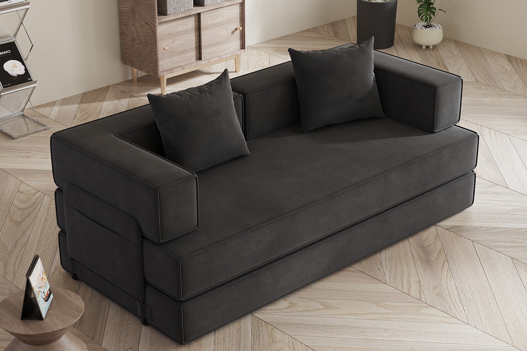 Innovar SleepCore Chenille FlexBack Sleeper Sofa Bed