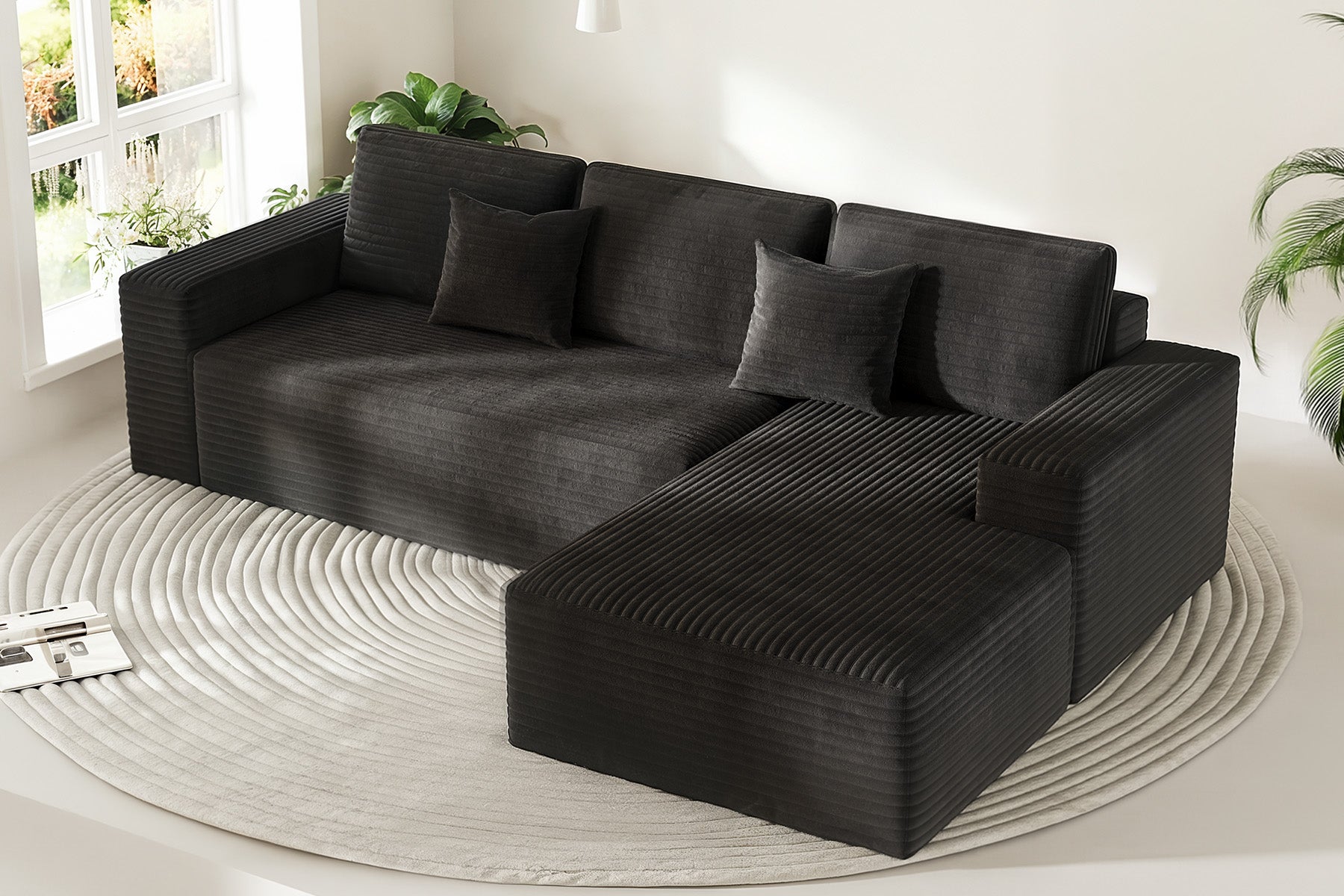 Innovar 3 Seats SleepCore Sleeper Sofa Bed With Chaise Lounge