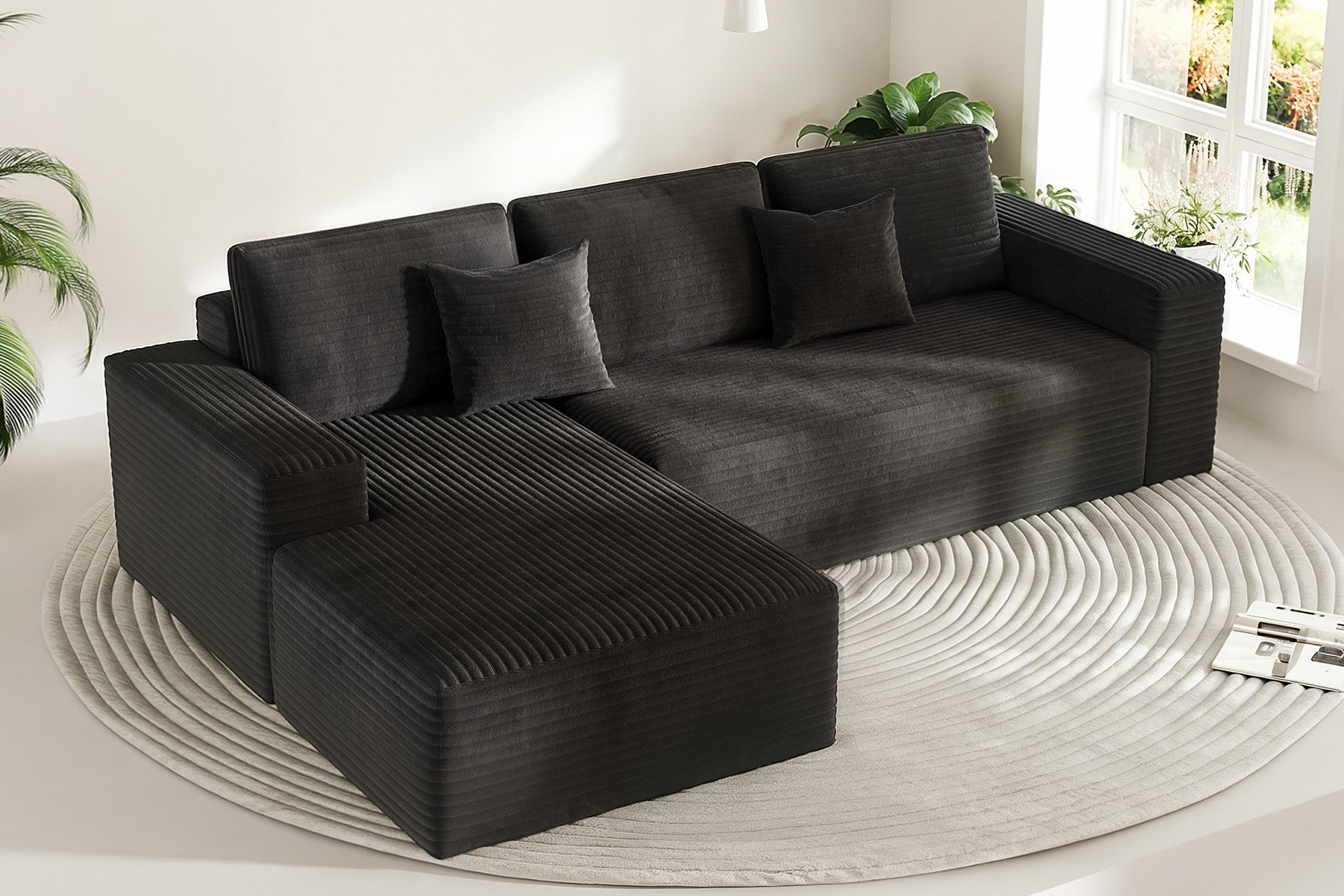 Innovar 3 Seats SleepCore Sleeper Sofa Bed With Chaise Lounge