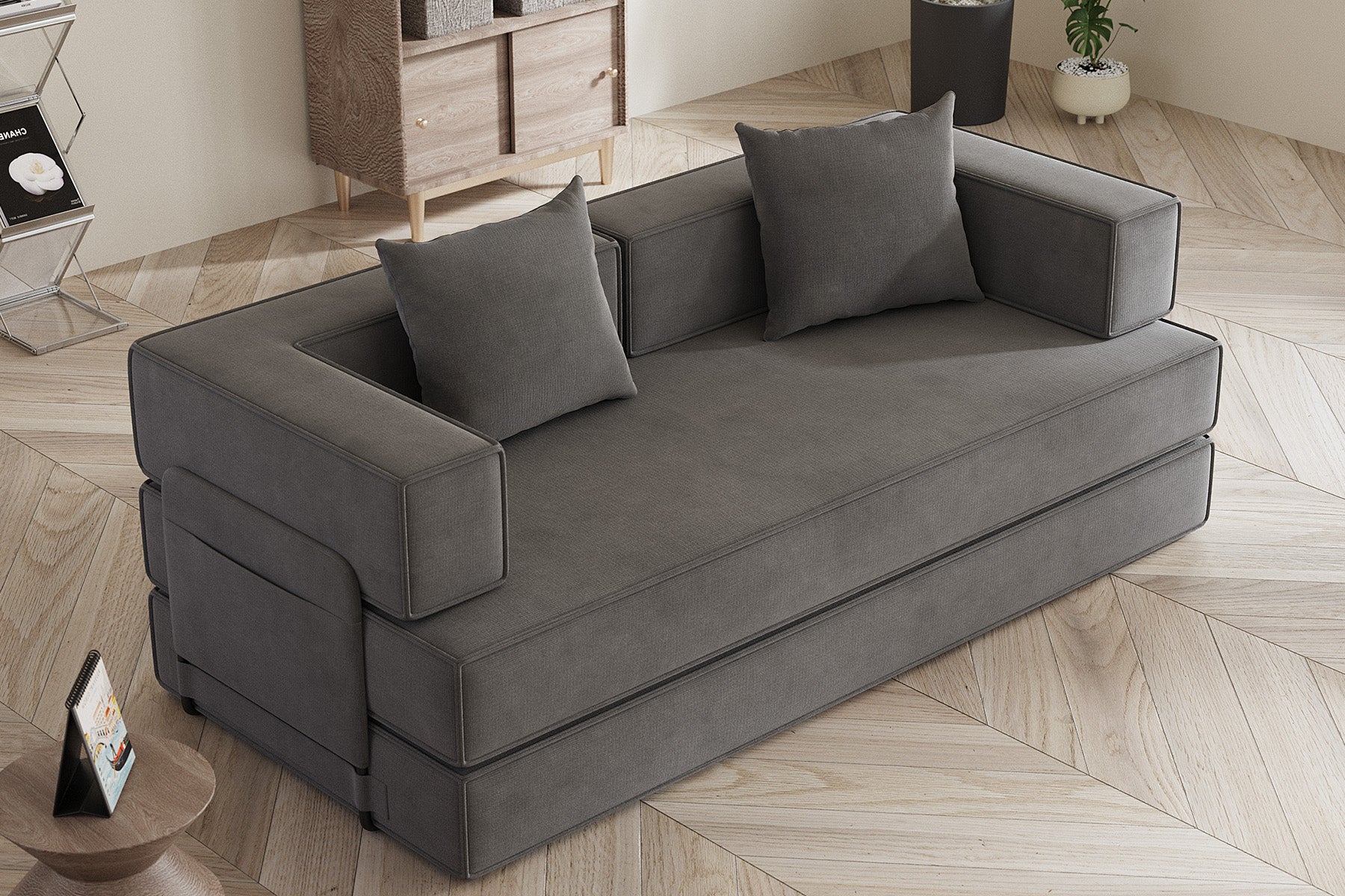 Innovar SleepCore Chenille FlexBack Sleeper Sofa Bed