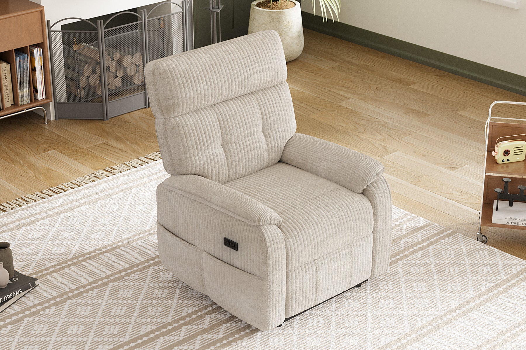 Innovar Oversized Corduroy Power Recliner Chair