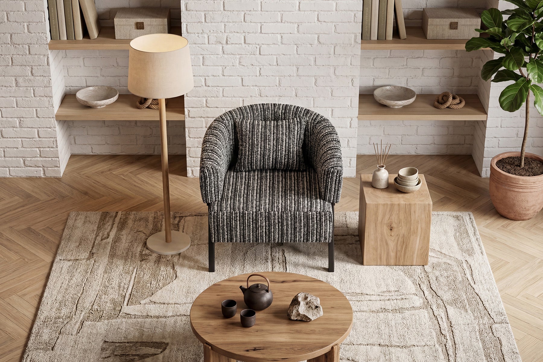 Avelyn Curved Lounge Chair