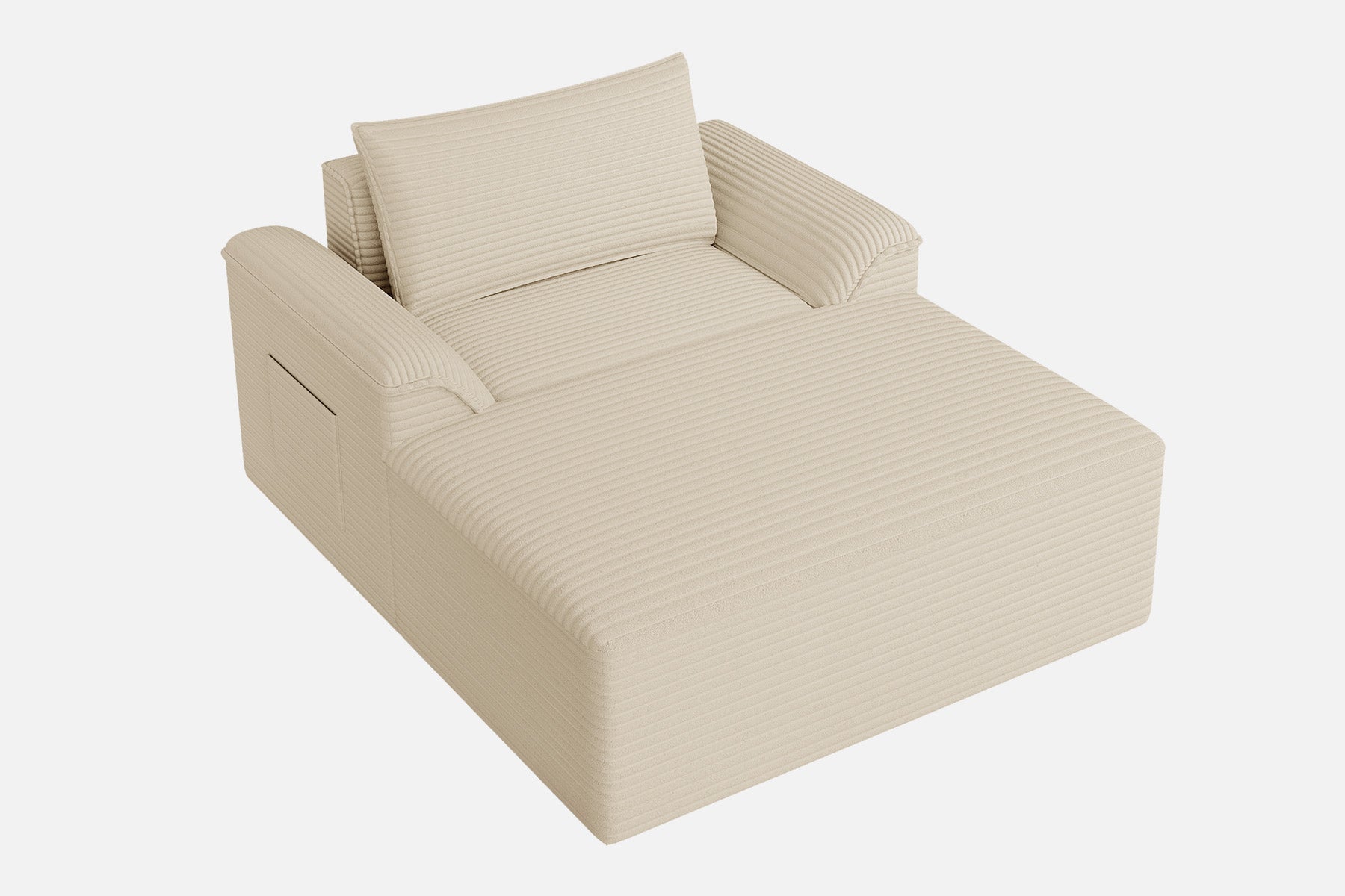 Innovar Oversized Corduroy Chaise Lounge Sofa Bed Loveseat