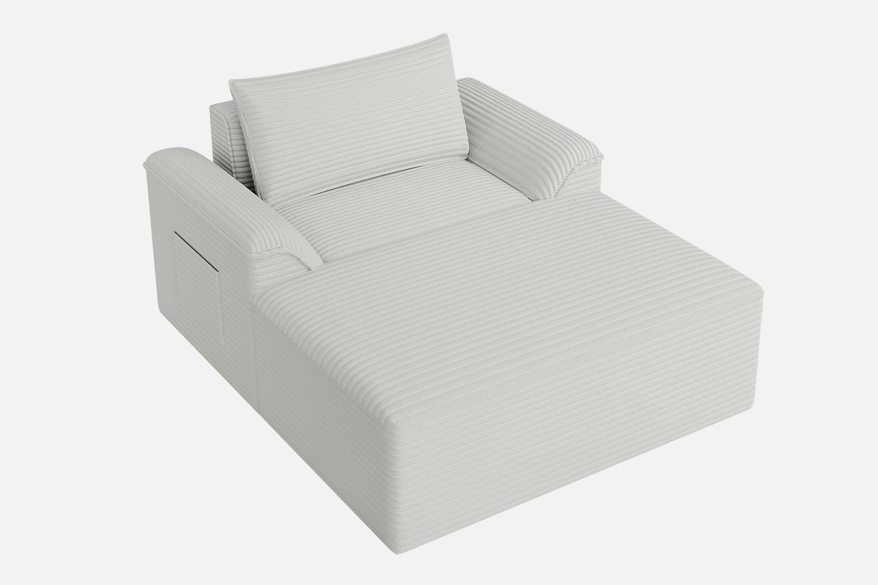 Innovar Oversized Corduroy Chaise Lounge Sofa Bed Loveseat