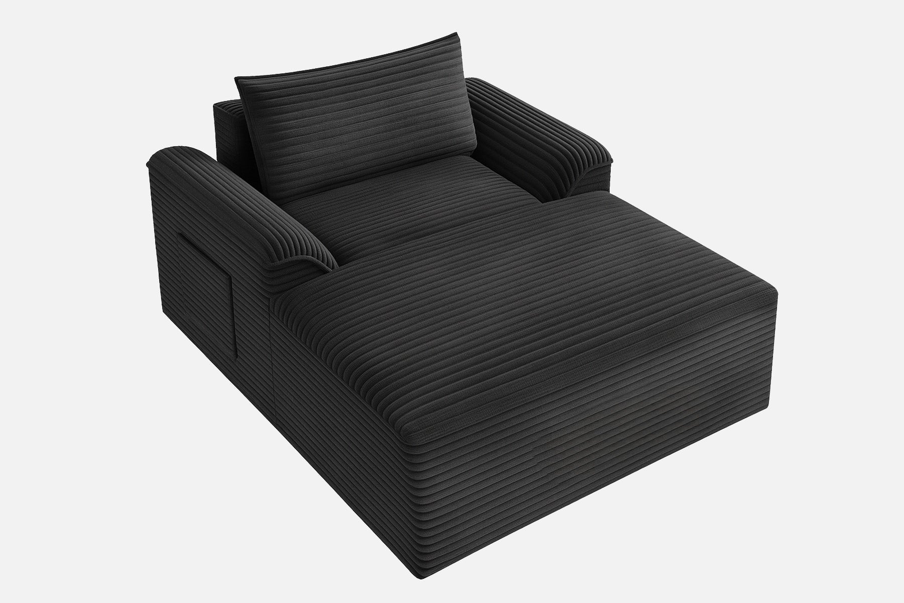 Innovar Oversized Corduroy Chaise Lounge Sofa Bed Loveseat