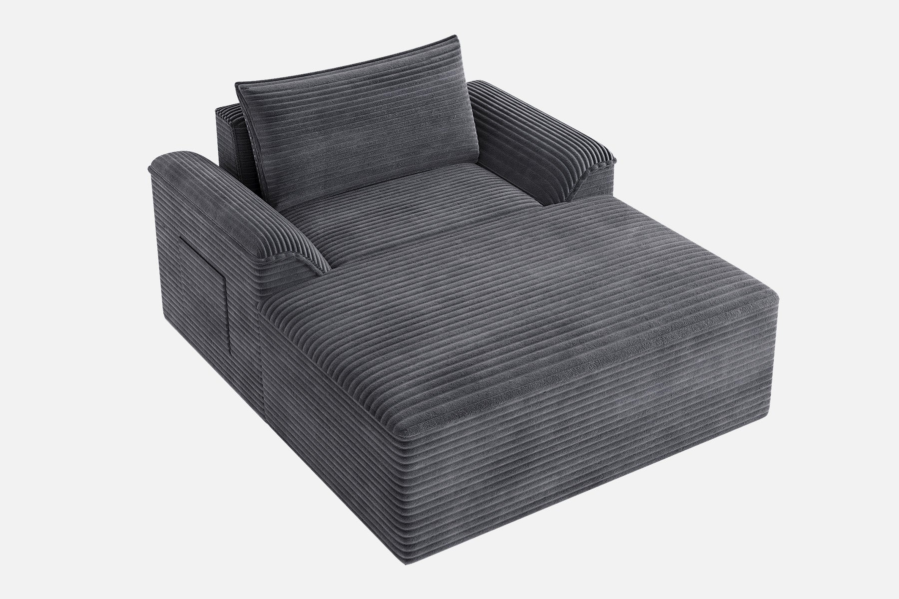 Innovar Oversized Corduroy Chaise Lounge Sofa Bed Loveseat