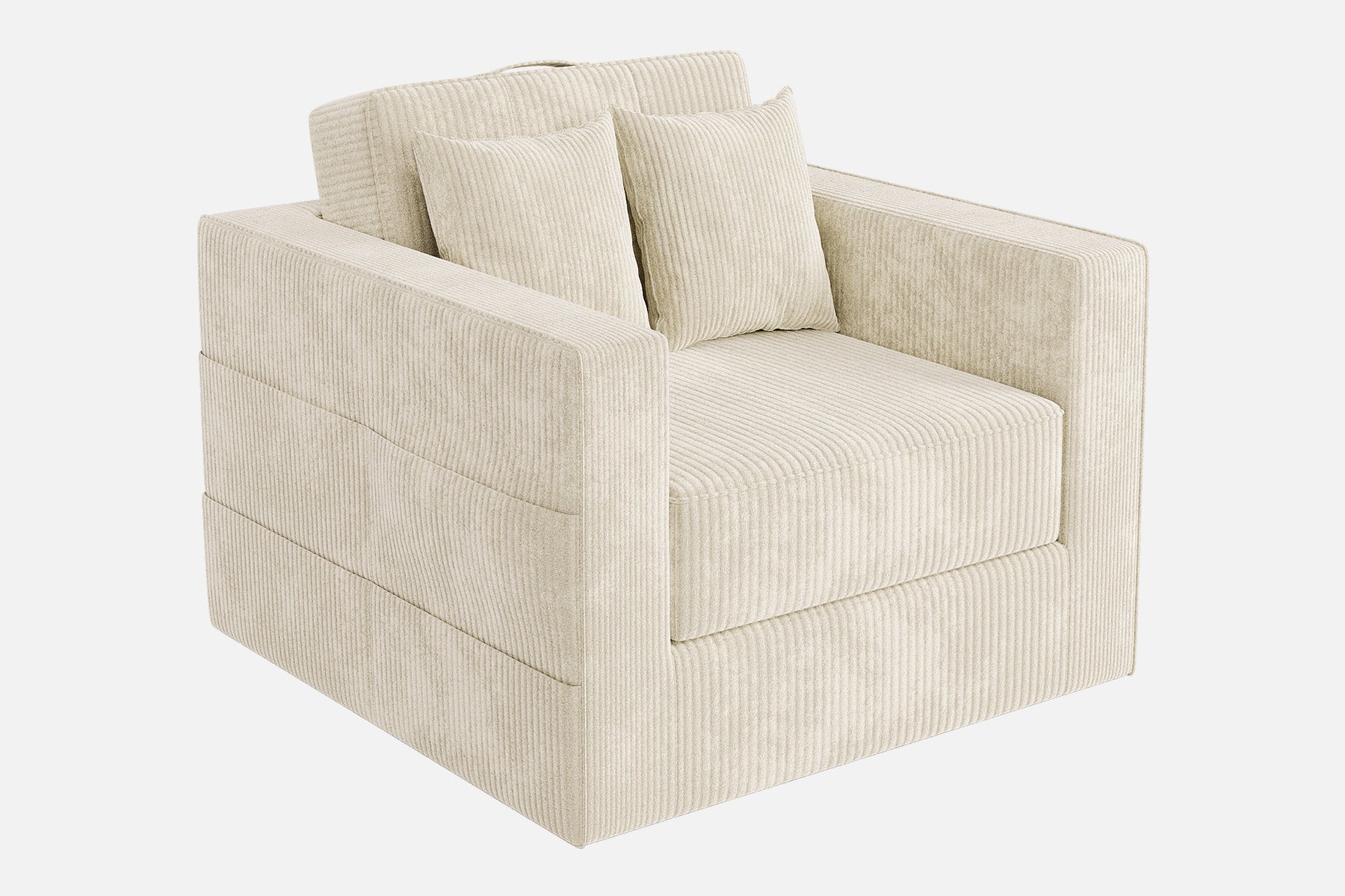 Innovar 1 Seat Boneless SleepCore HighBack Corduroy Sleeper Sofa Bed