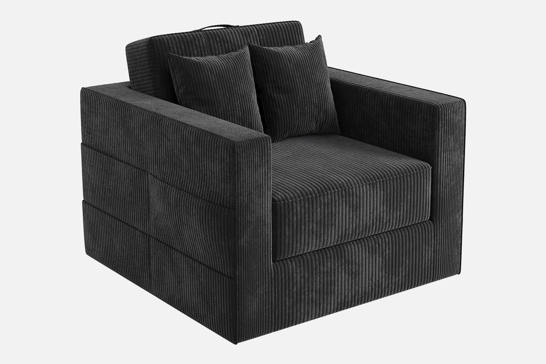 Innovar 1 Seat Boneless SleepCore HighBack Corduroy Sleeper Sofa Bed