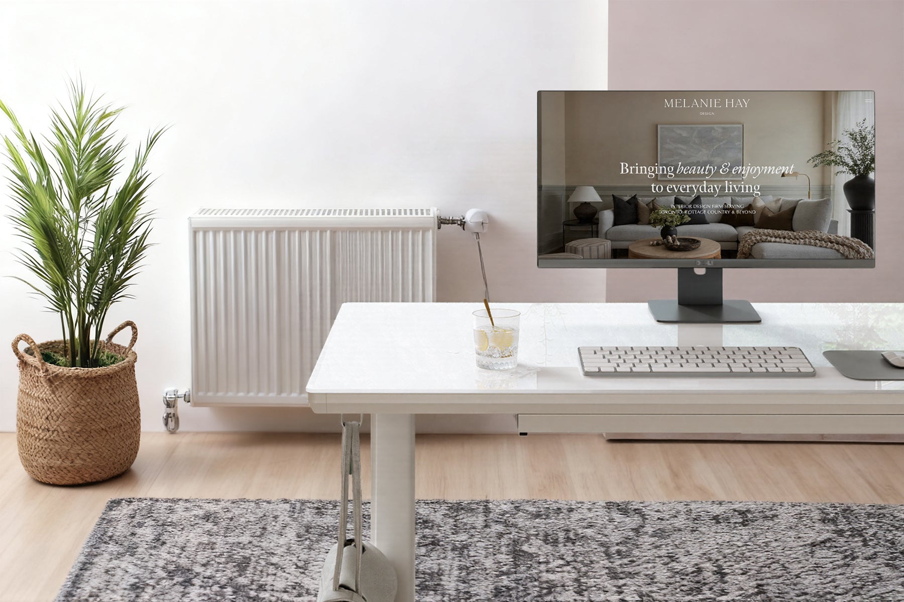 Innovar Electric Ultra-Thin Standing Desk with Wireless Charging