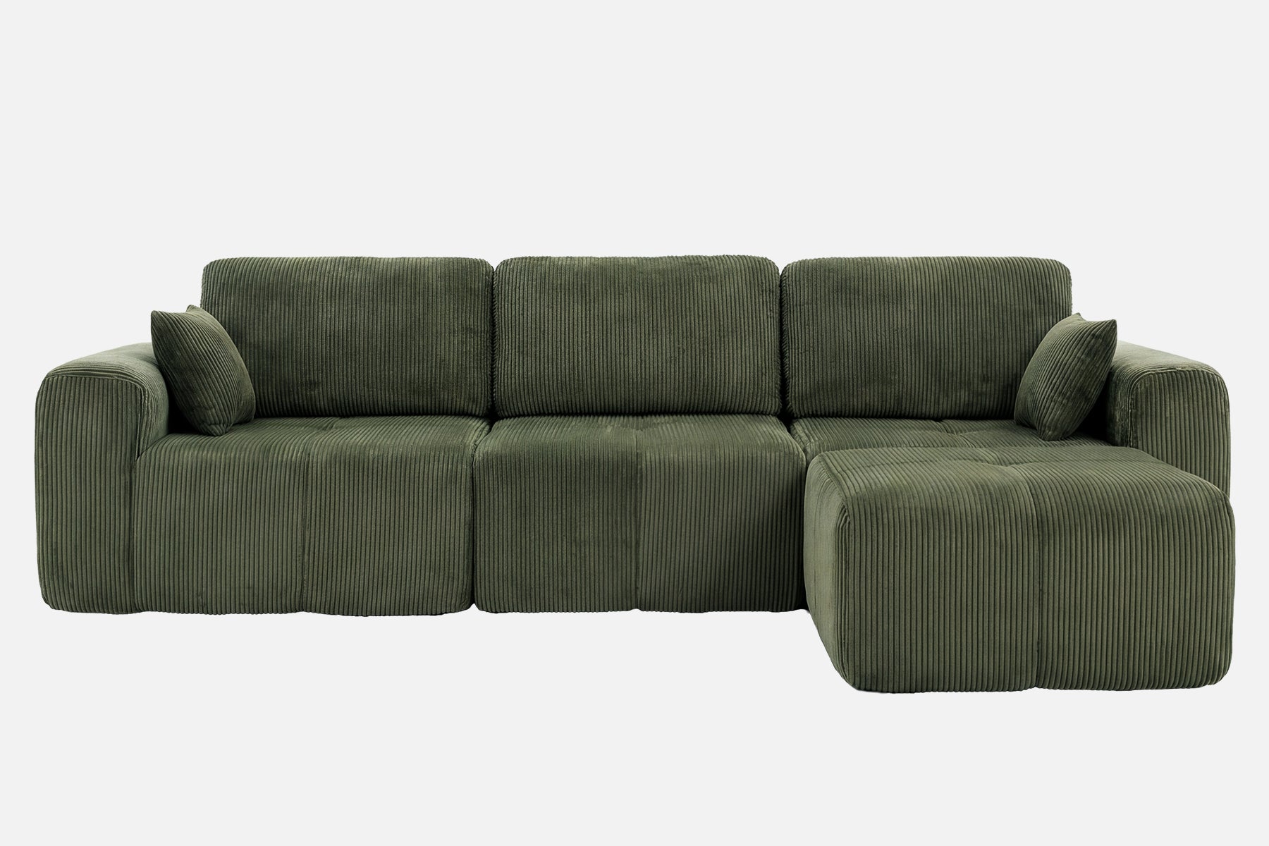 Elara Grid-Tufted Sectional Sofa