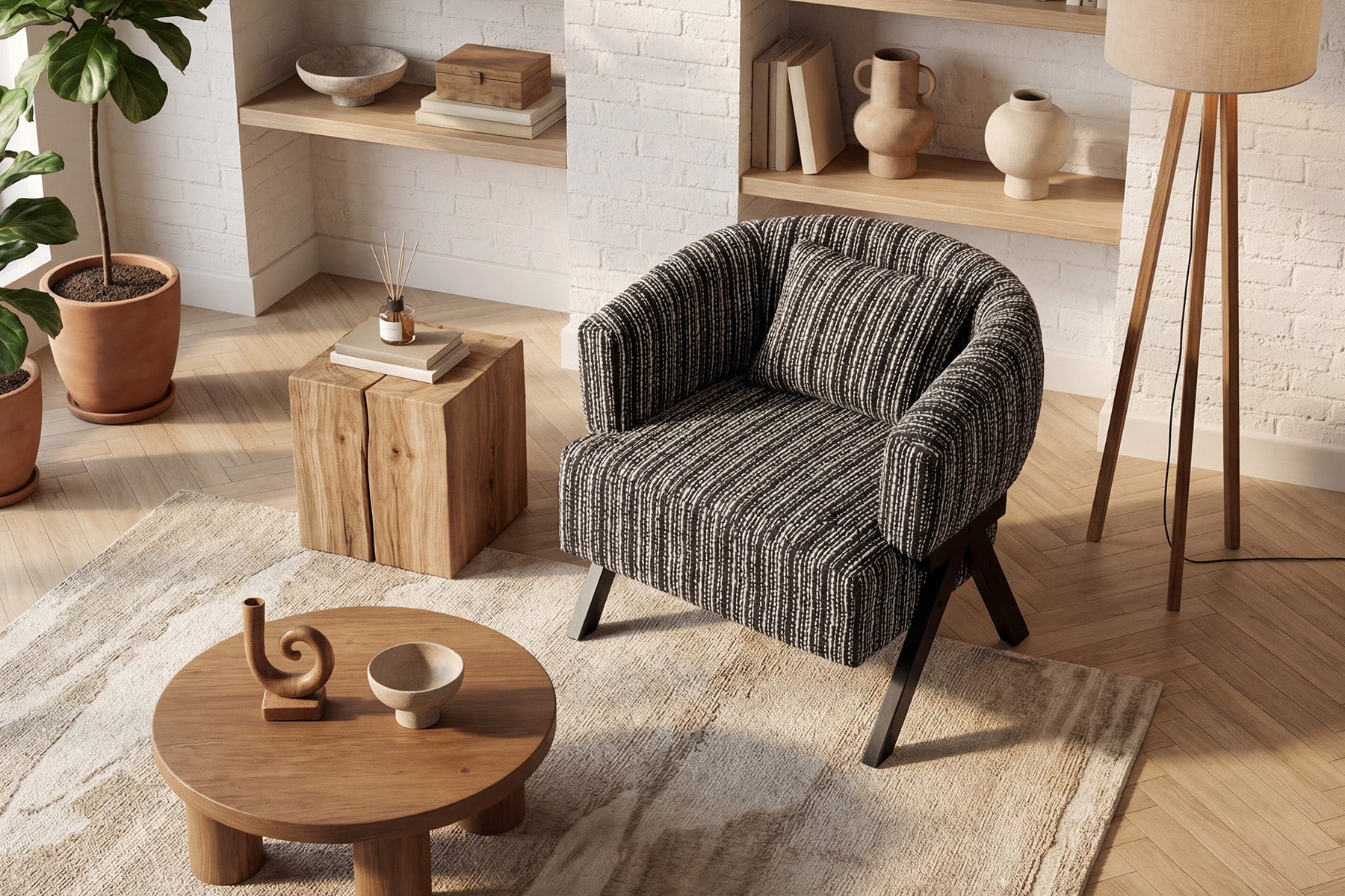 Avelyn Curved Lounge Chair