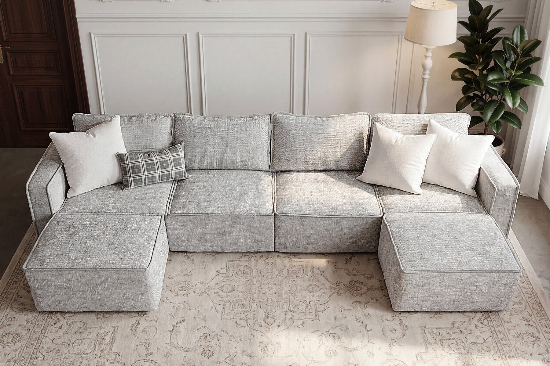 Zephyra Piped Modular Sofa