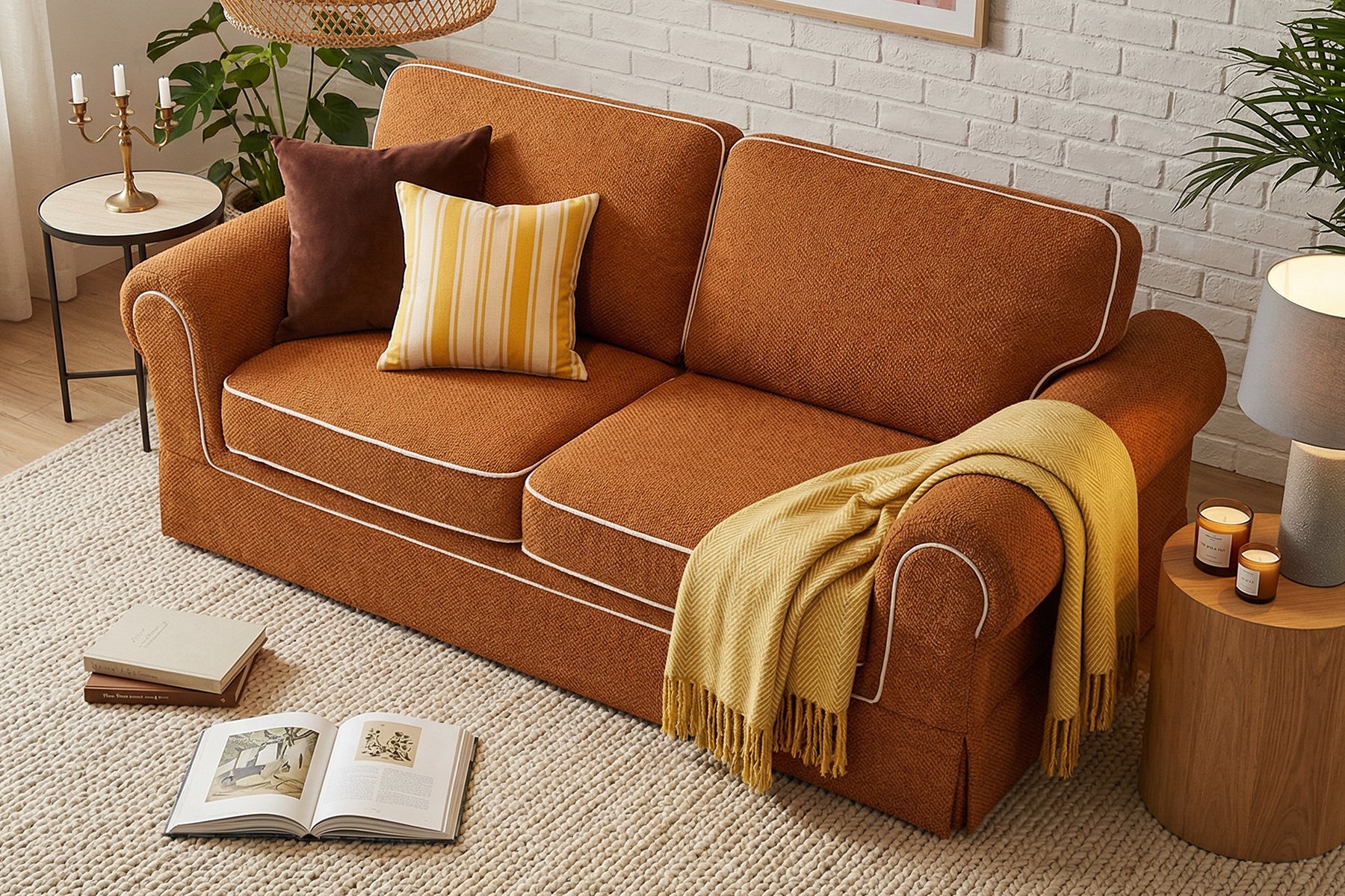 Nysa Roll-Arm Loveseat
