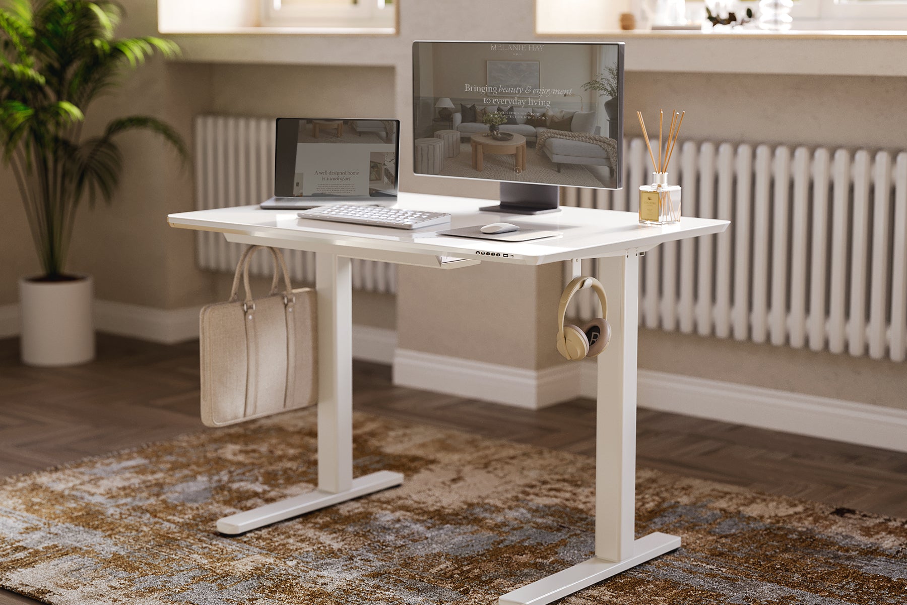 Innovar Electric Ultra-Thin Standing Desk with Wireless Charging