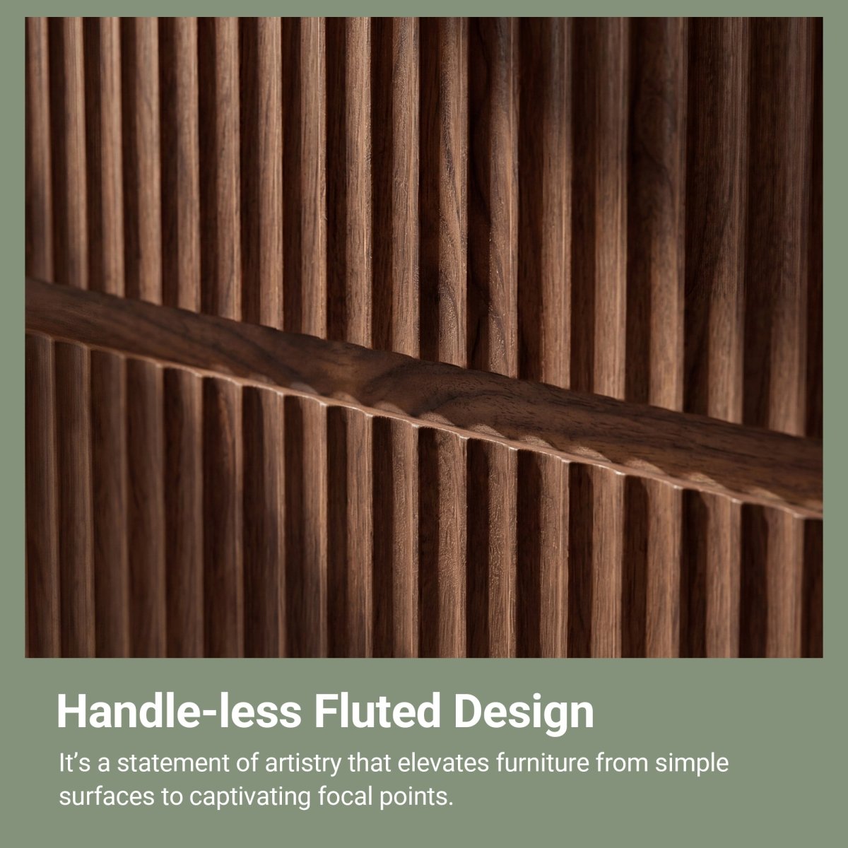 Avelia Fluted Wood Dresser with Curved Anti-Collision Design - Innovar