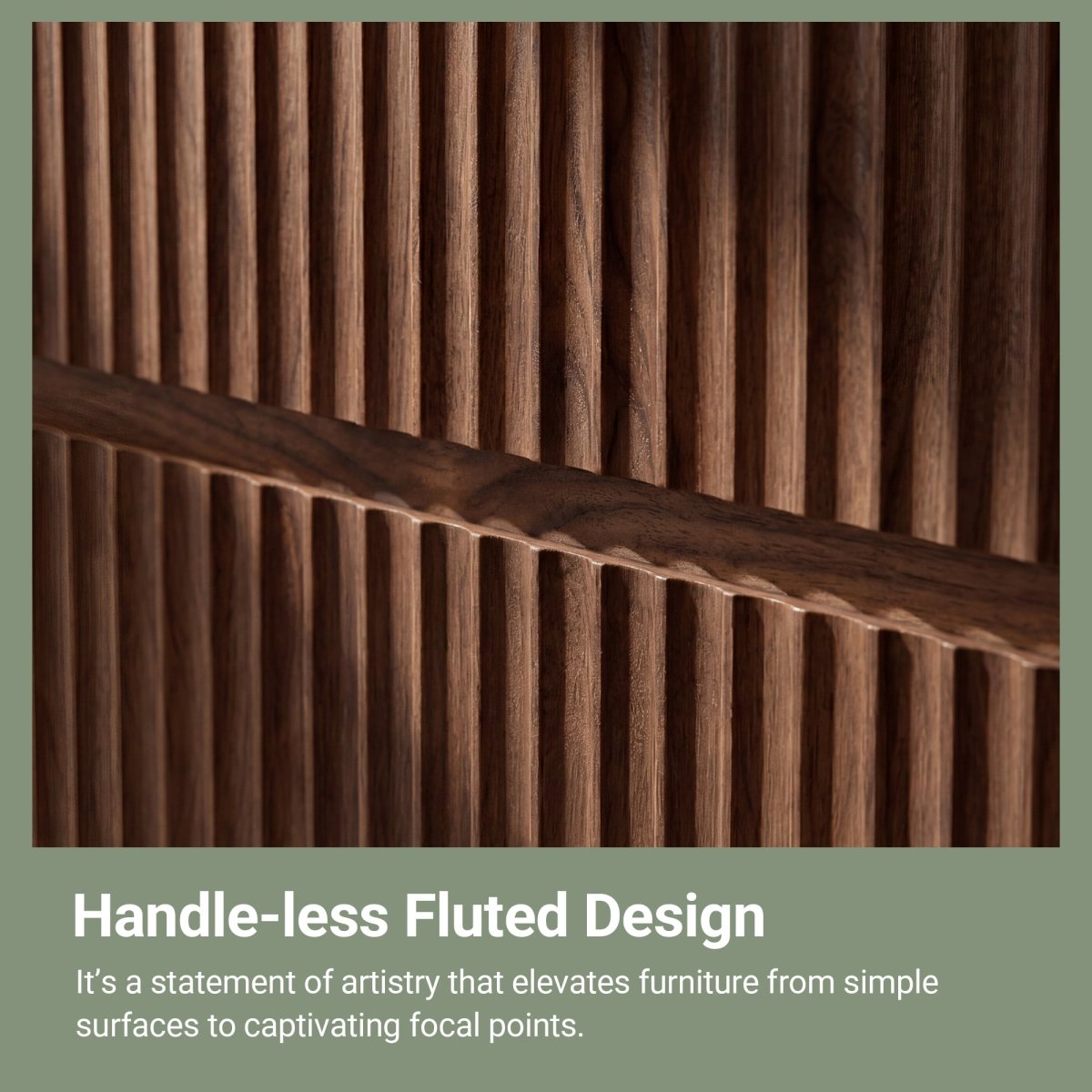 Avelia Fluted Wood Dresser with Curved Anti-Collision Design - Innovar