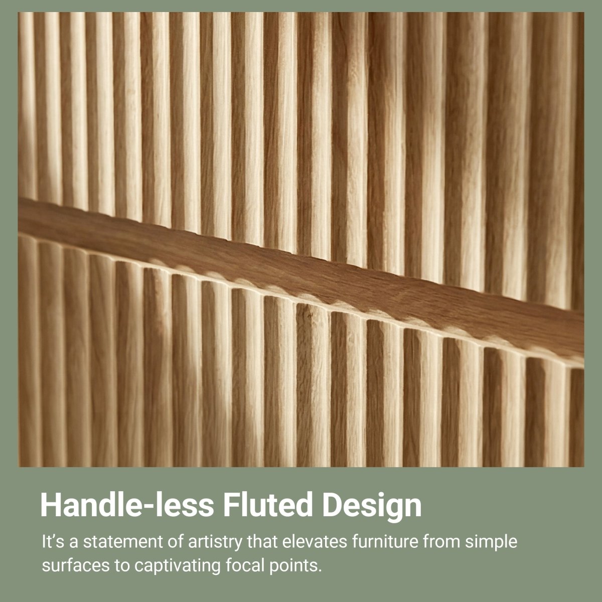 Avelia Fluted Wood Dresser with Curved Anti-Collision Design - Innovar