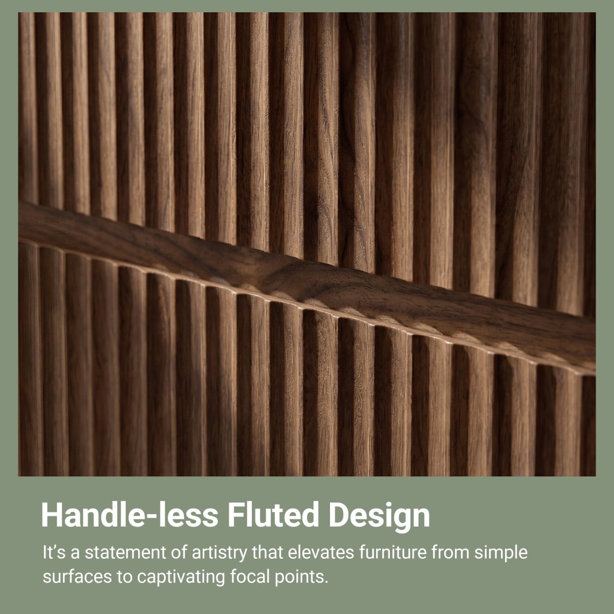 Avelia Fluted Wood Dresser with Curved Anti-Collision Design - Innovar