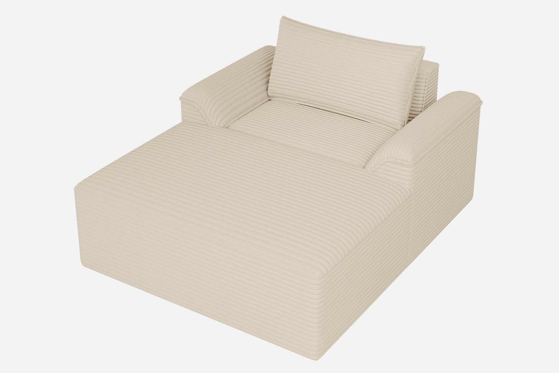 Innovar Oversized Corduroy Chaise Lounge Sofa Bed Loveseat