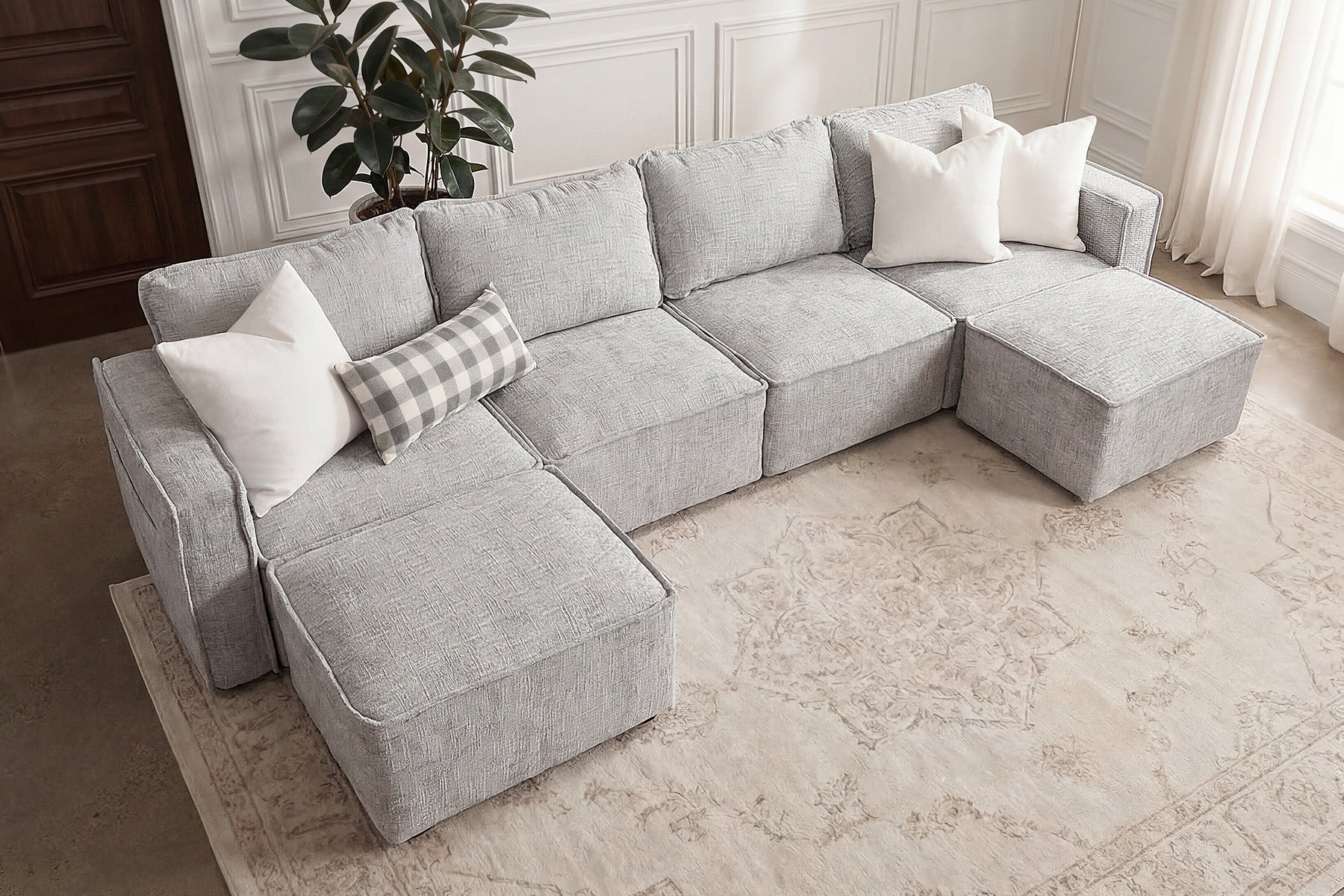 Zephyra Piped Modular Sofa