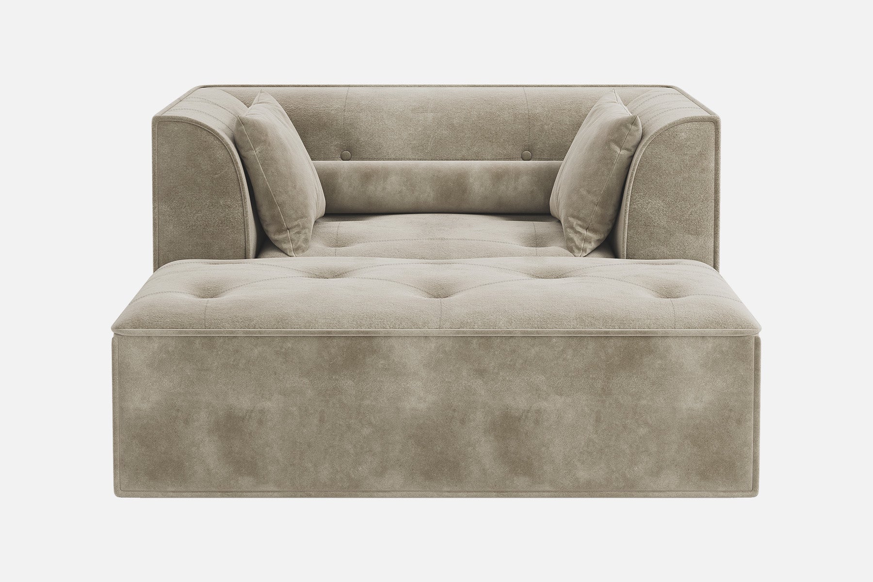 Innovar Cut Pile Tufted Loveseat Oversized Sofa Bed Loveseat with Ottoman