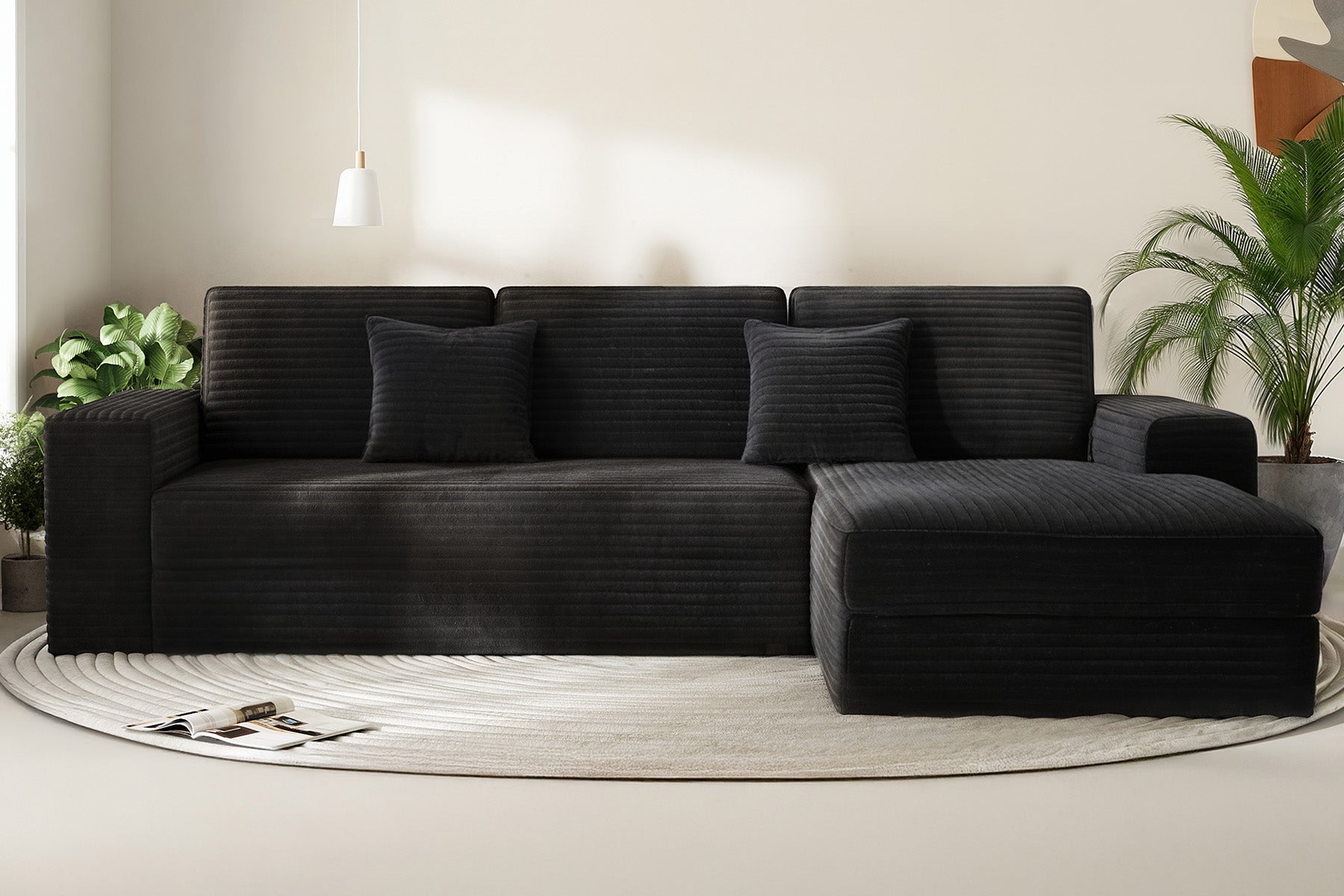 Innovar 3 Seats SleepCore Sleeper Sofa Bed With Chaise Lounge