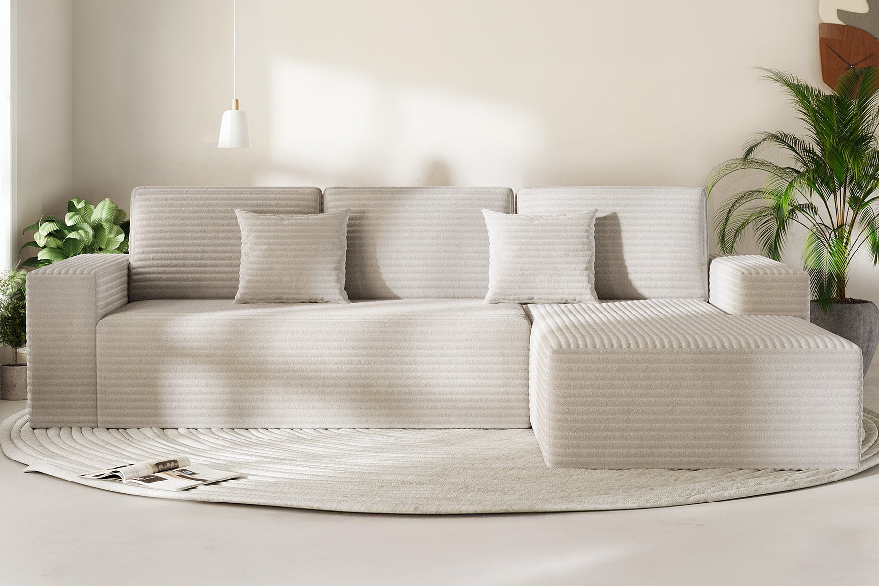 Innovar 3 Seats SleepCore Sleeper Sofa Bed With Chaise Lounge