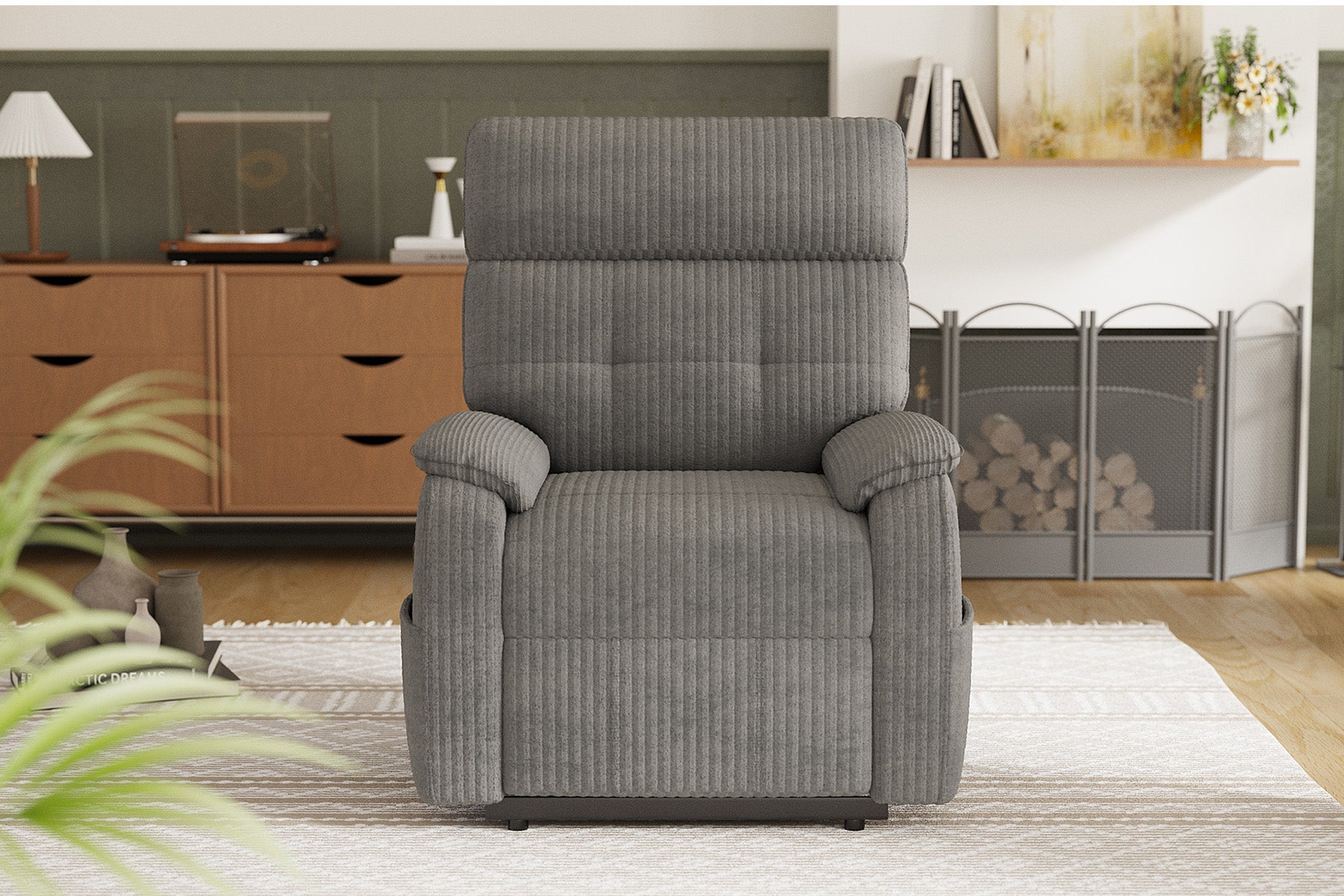Innovar Oversized Corduroy Power Recliner Chair