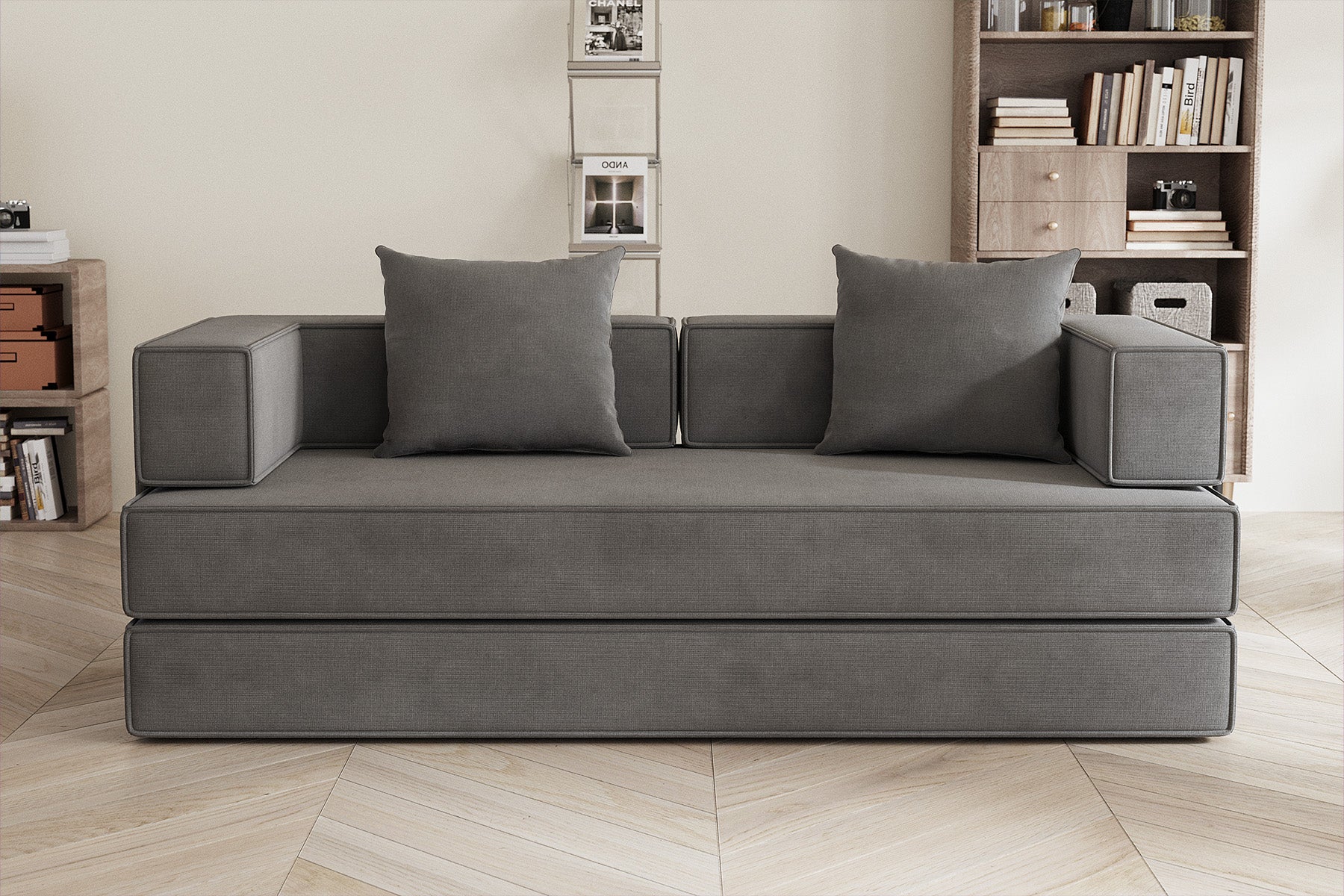 Innovar SleepCore Chenille FlexBack Sleeper Sofa Bed