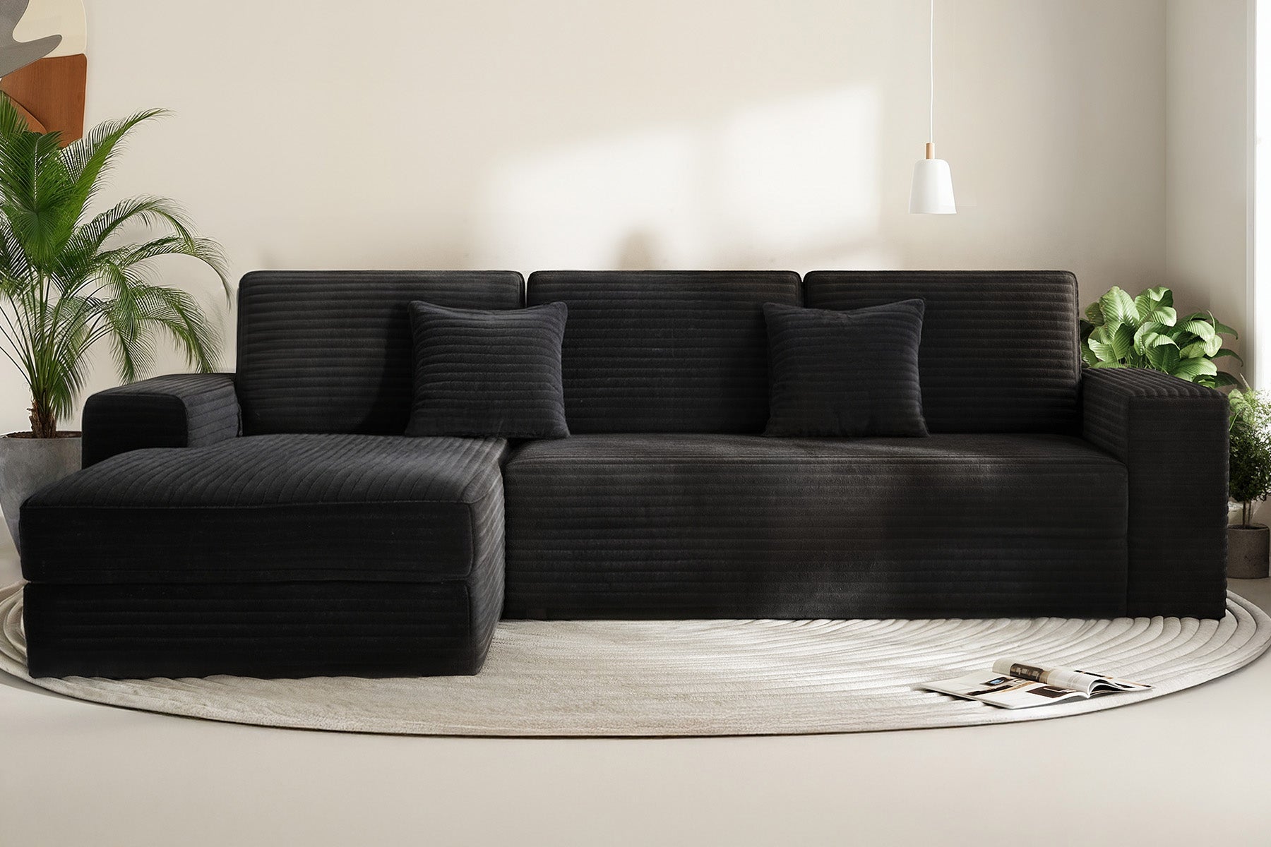 Innovar 3 Seats SleepCore Sleeper Sofa Bed With Chaise Lounge